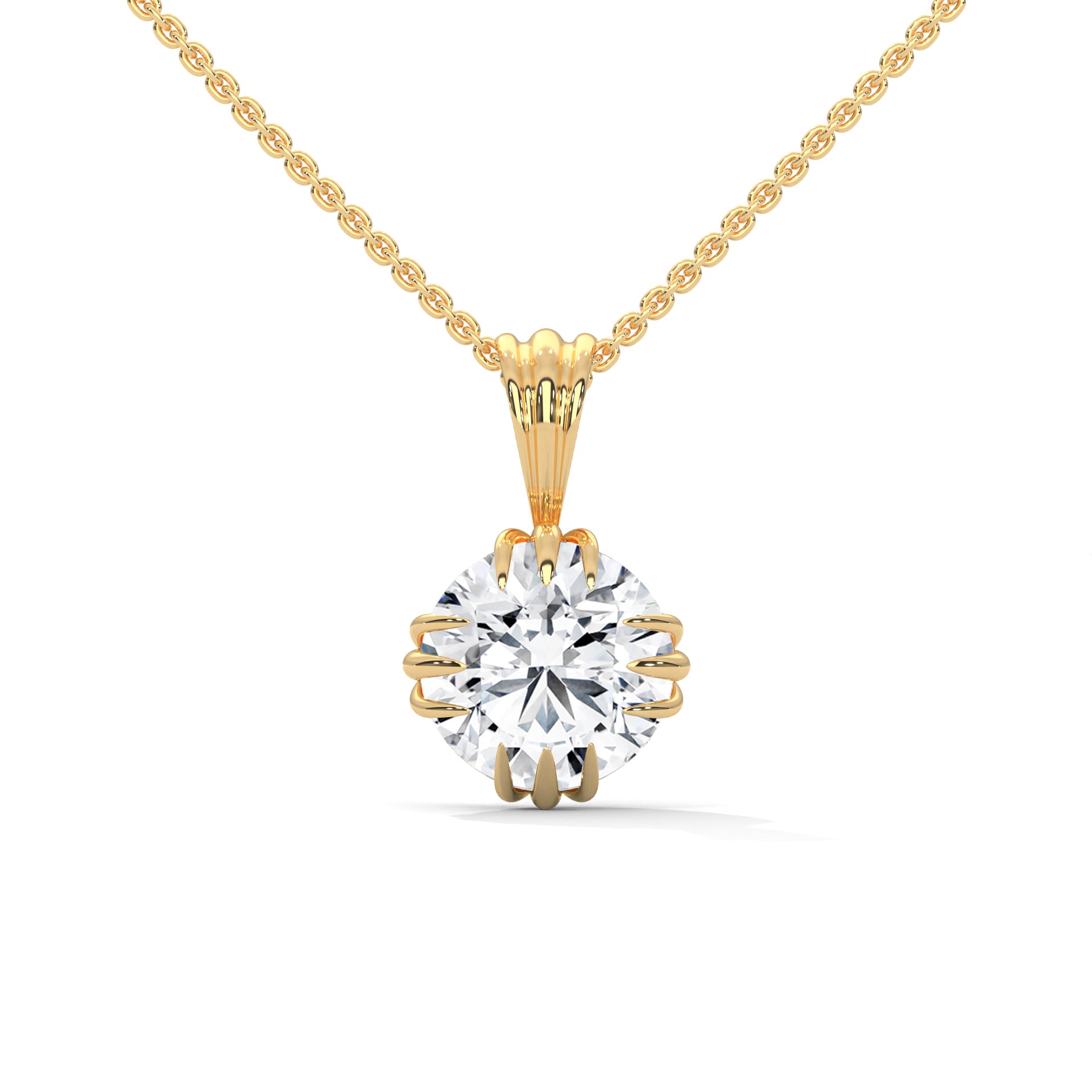 3 CARAT ROUND SOLITAIRE PENDENT