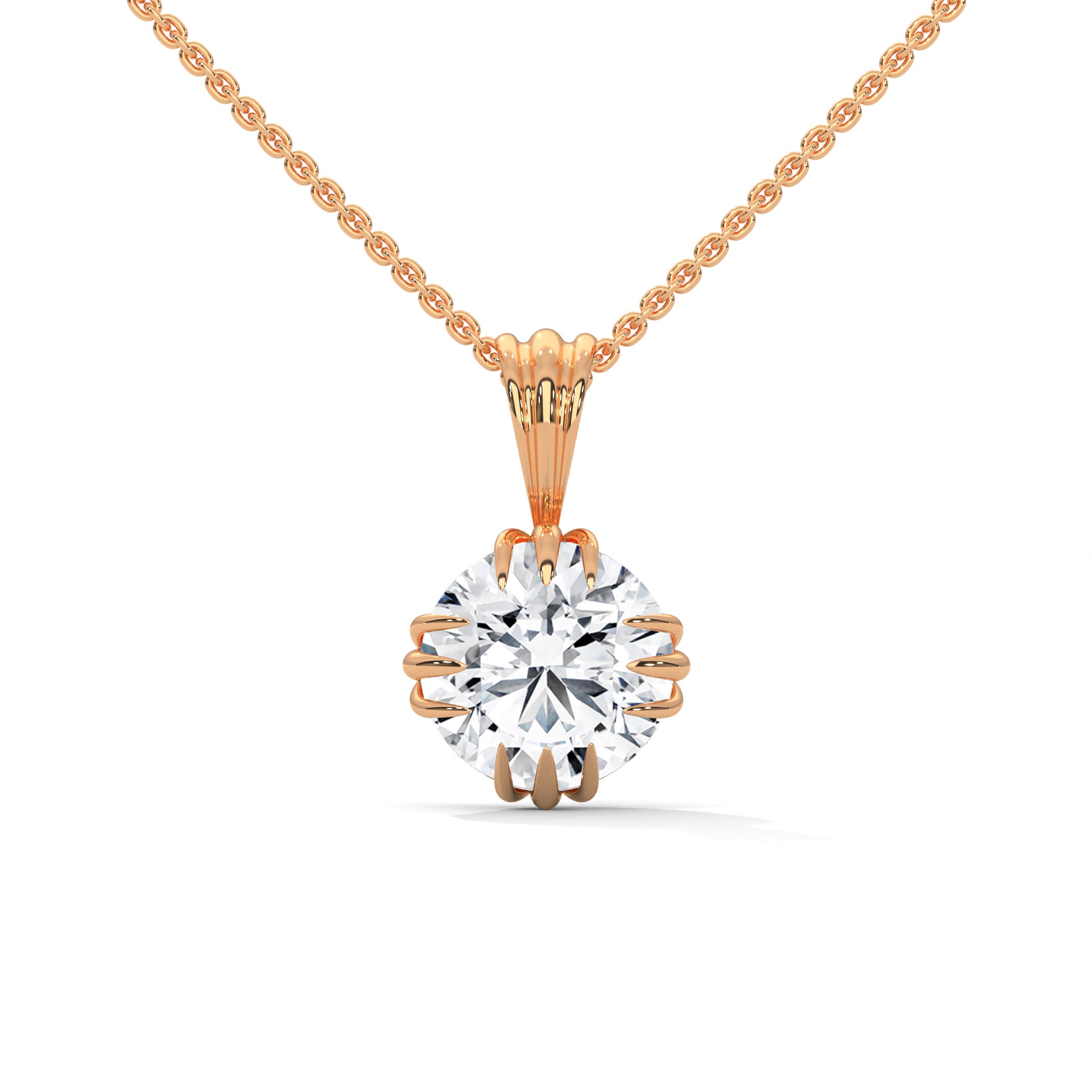 3 CARAT ROUND SOLITAIRE PENDENT