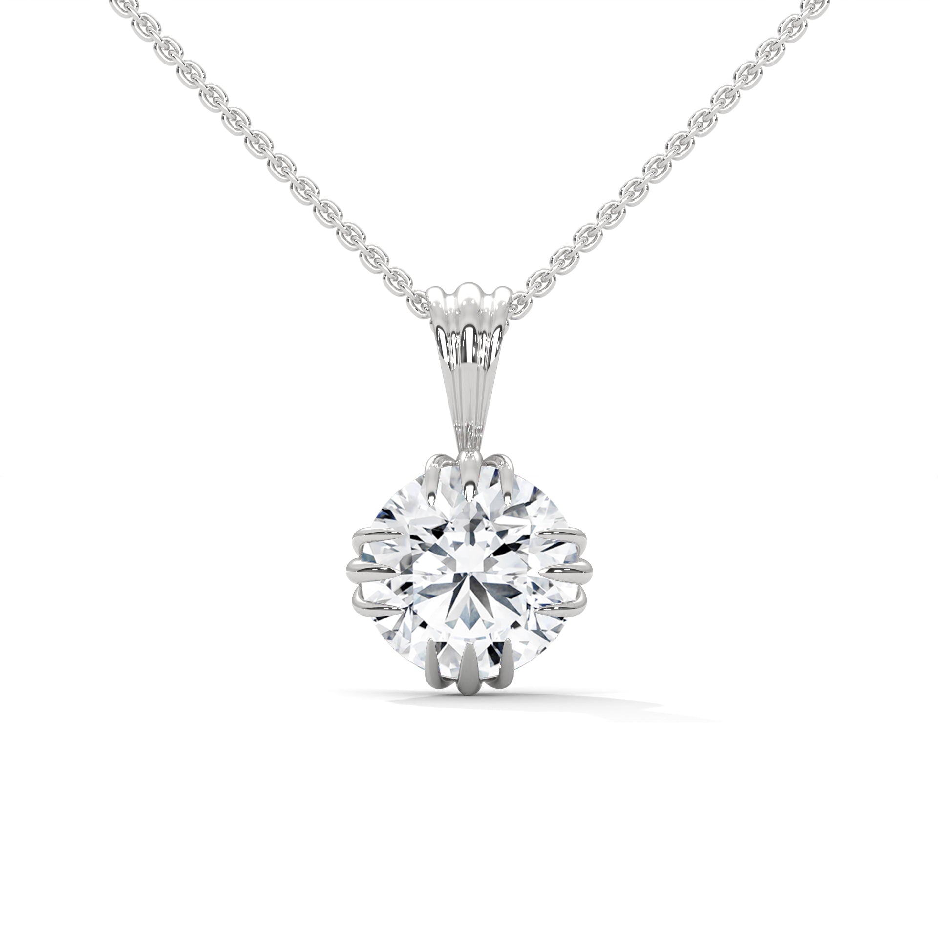 3 CARAT ROUND SOLITAIRE PENDENT
