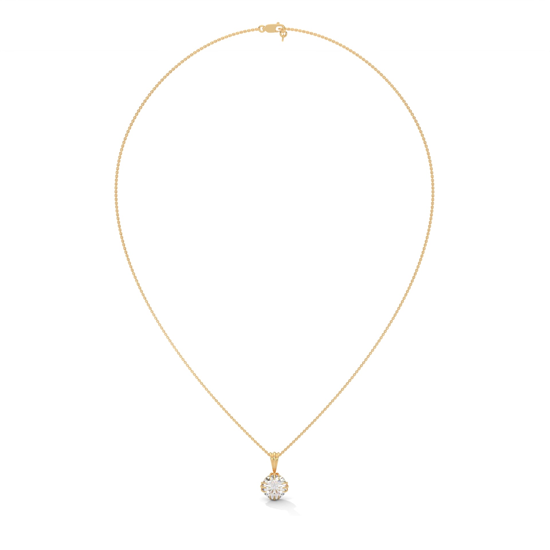 3 CARAT ROUND SOLITAIRE PENDENT