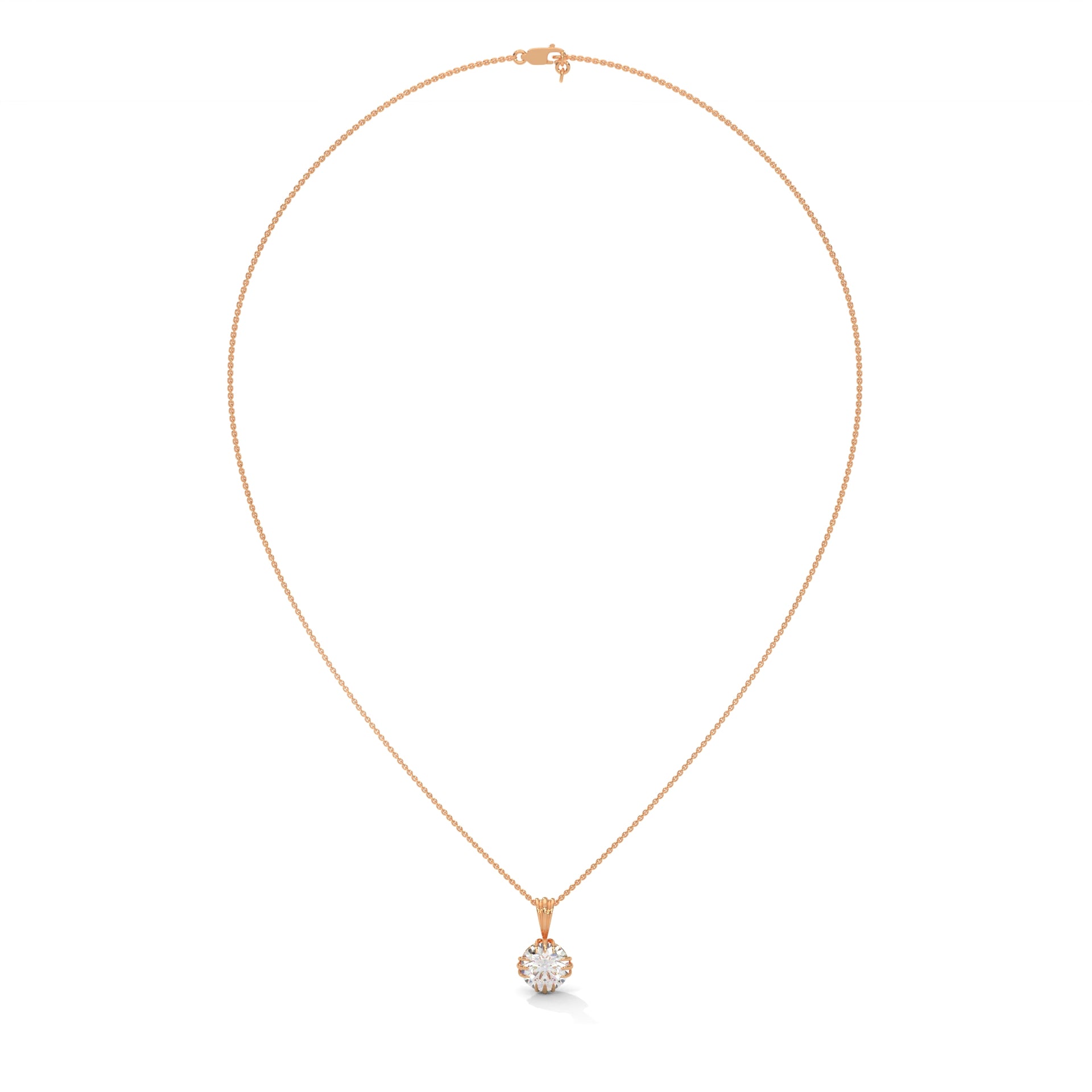 3 CARAT ROUND SOLITAIRE PENDENT