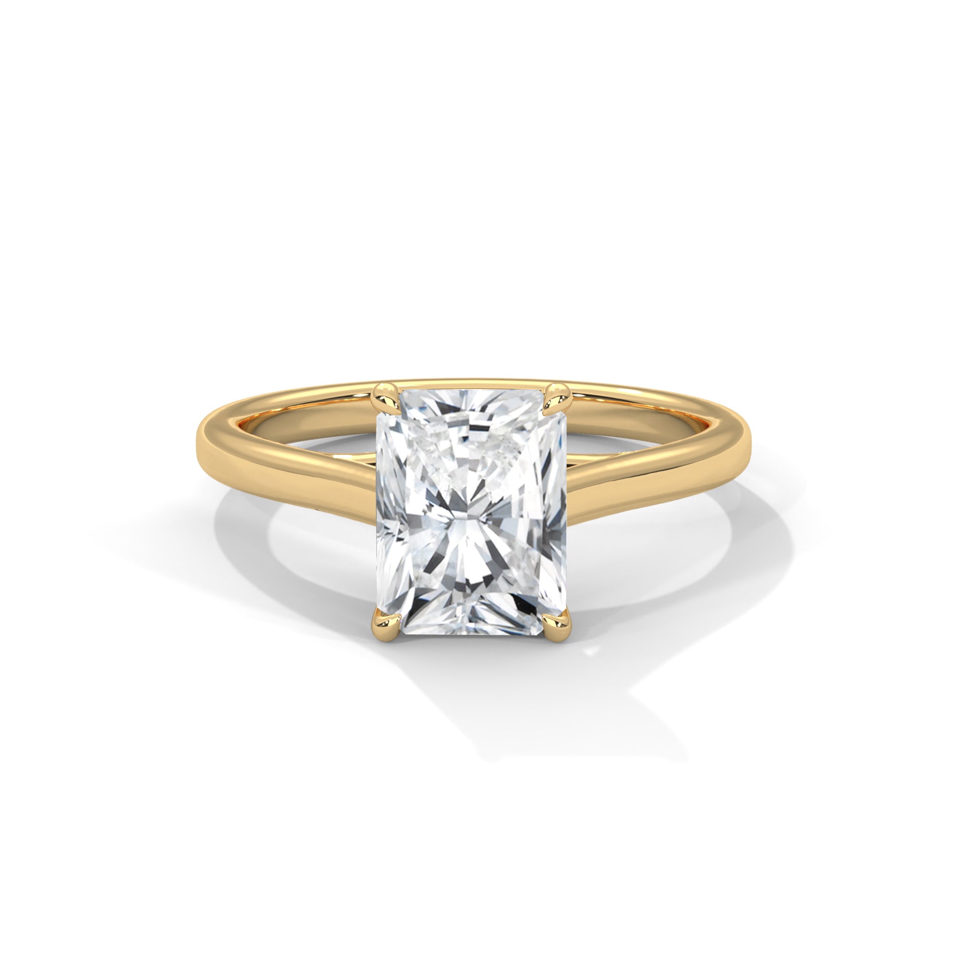 2 CARAT RADIENT SHAPE SOLITAIRE ENGAGEMENT RING