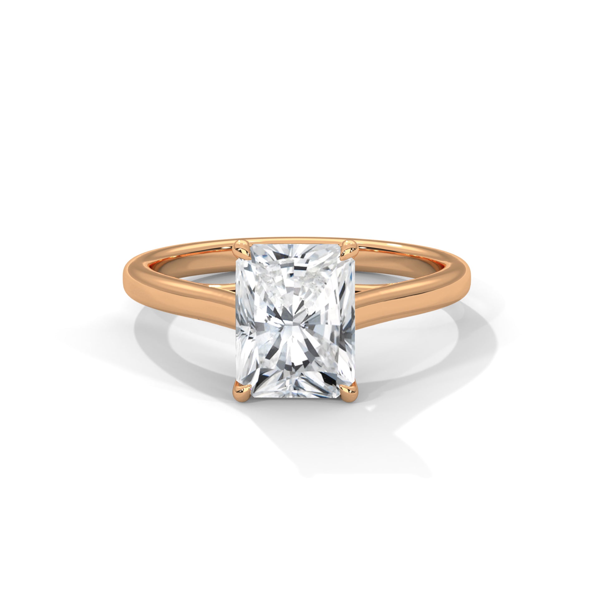 2 CARAT RADIENT SHAPE SOLITAIRE ENGAGEMENT RING