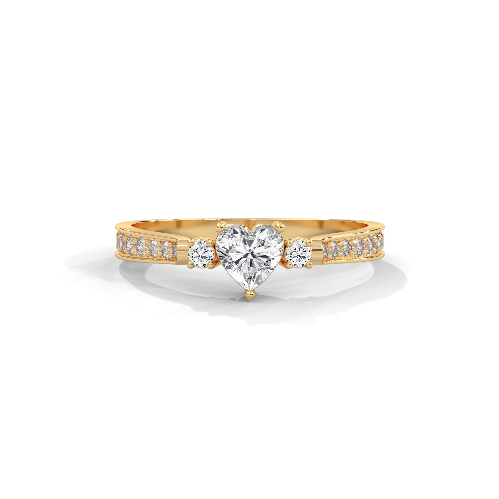 HEART CUT STUDDED RING