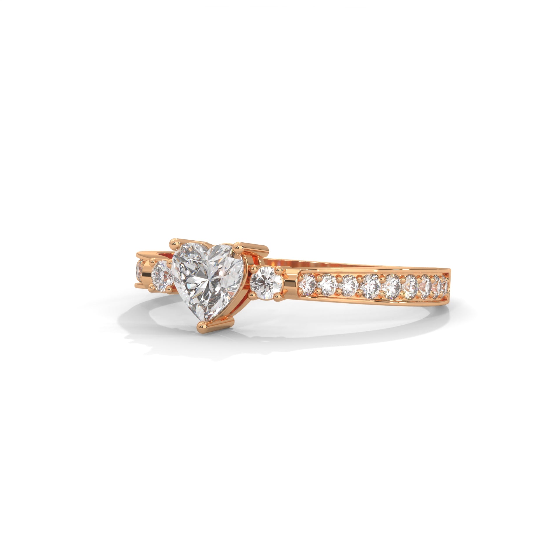 HEART CUT STUDDED RING