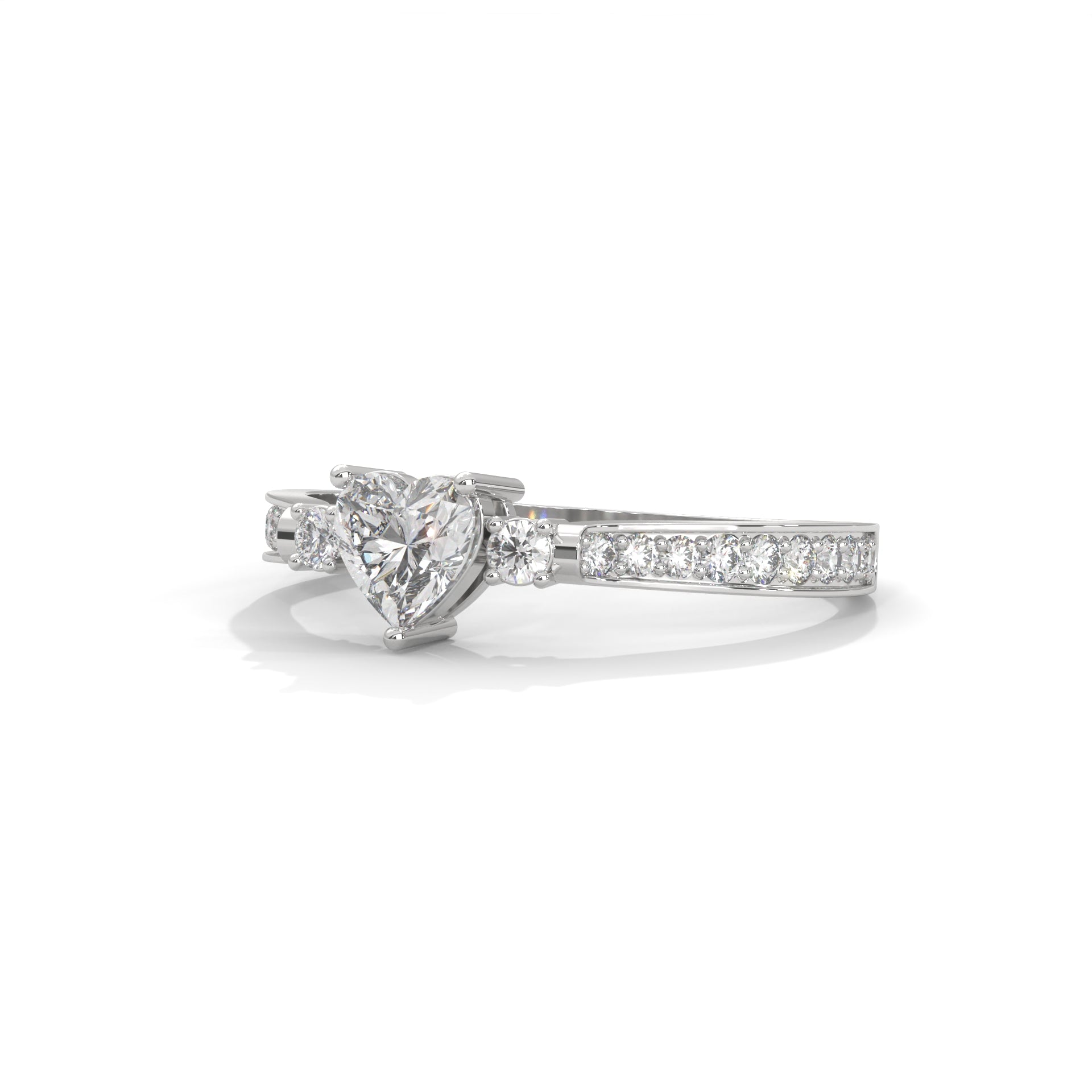 HEART CUT STUDDED RING