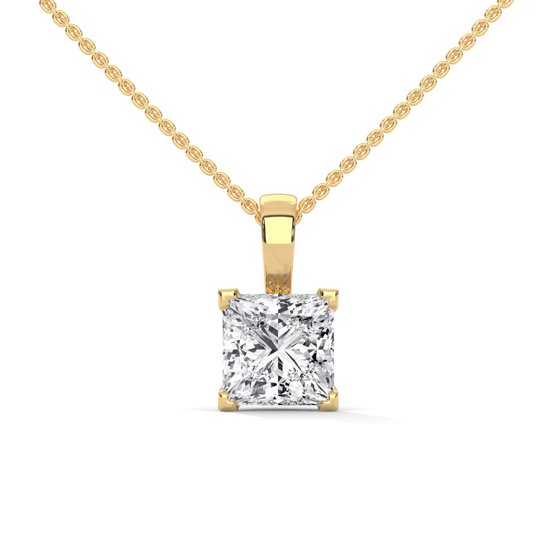 2 CARAT PRINCESS SOLITAIRE PENDENT