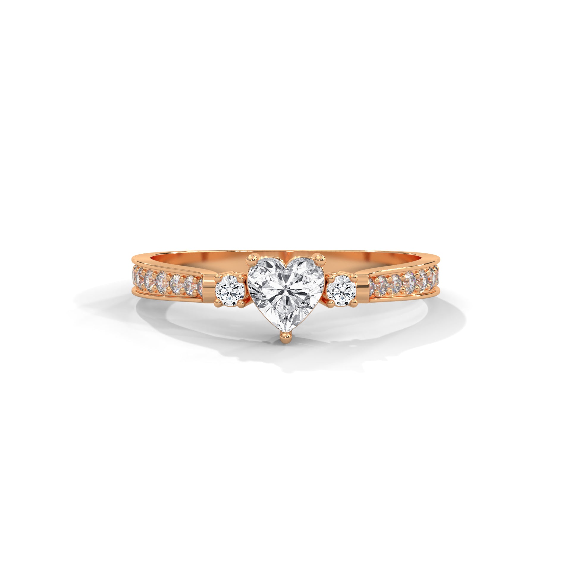 HEART CUT STUDDED RING