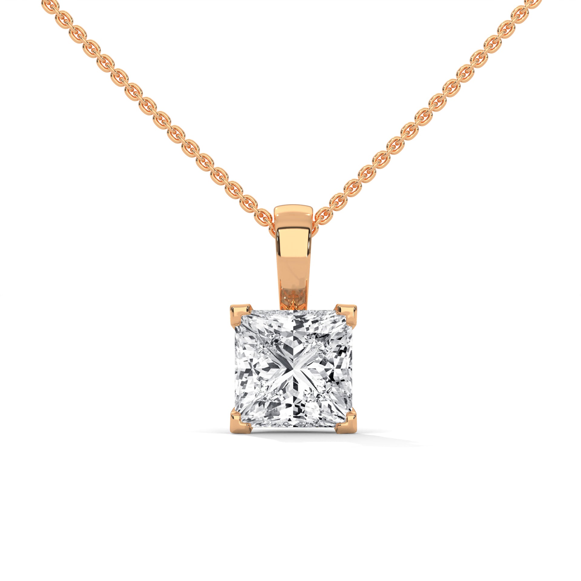 2 CARAT PRINCESS SOLITAIRE PENDENT