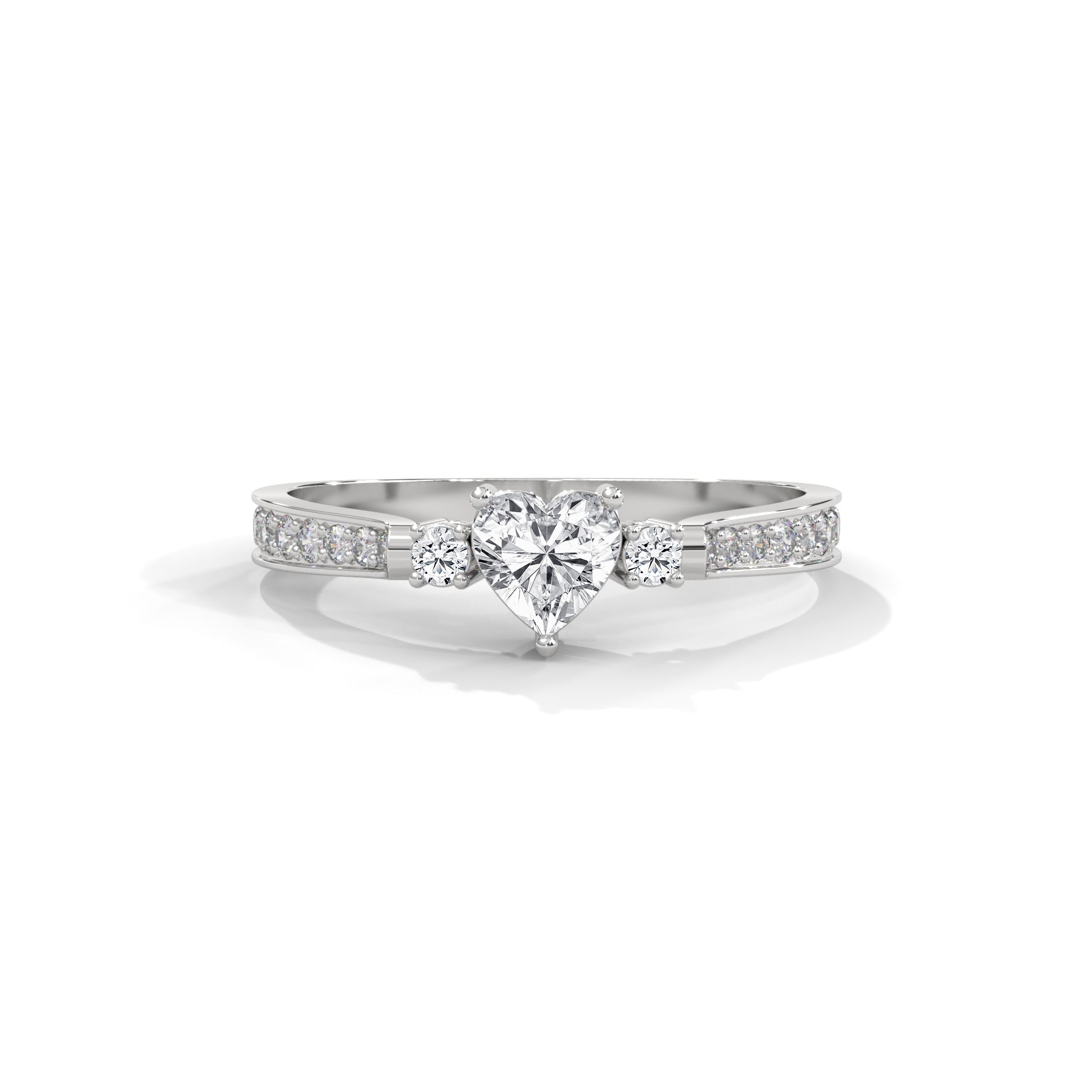 HEART CUT STUDDED RING