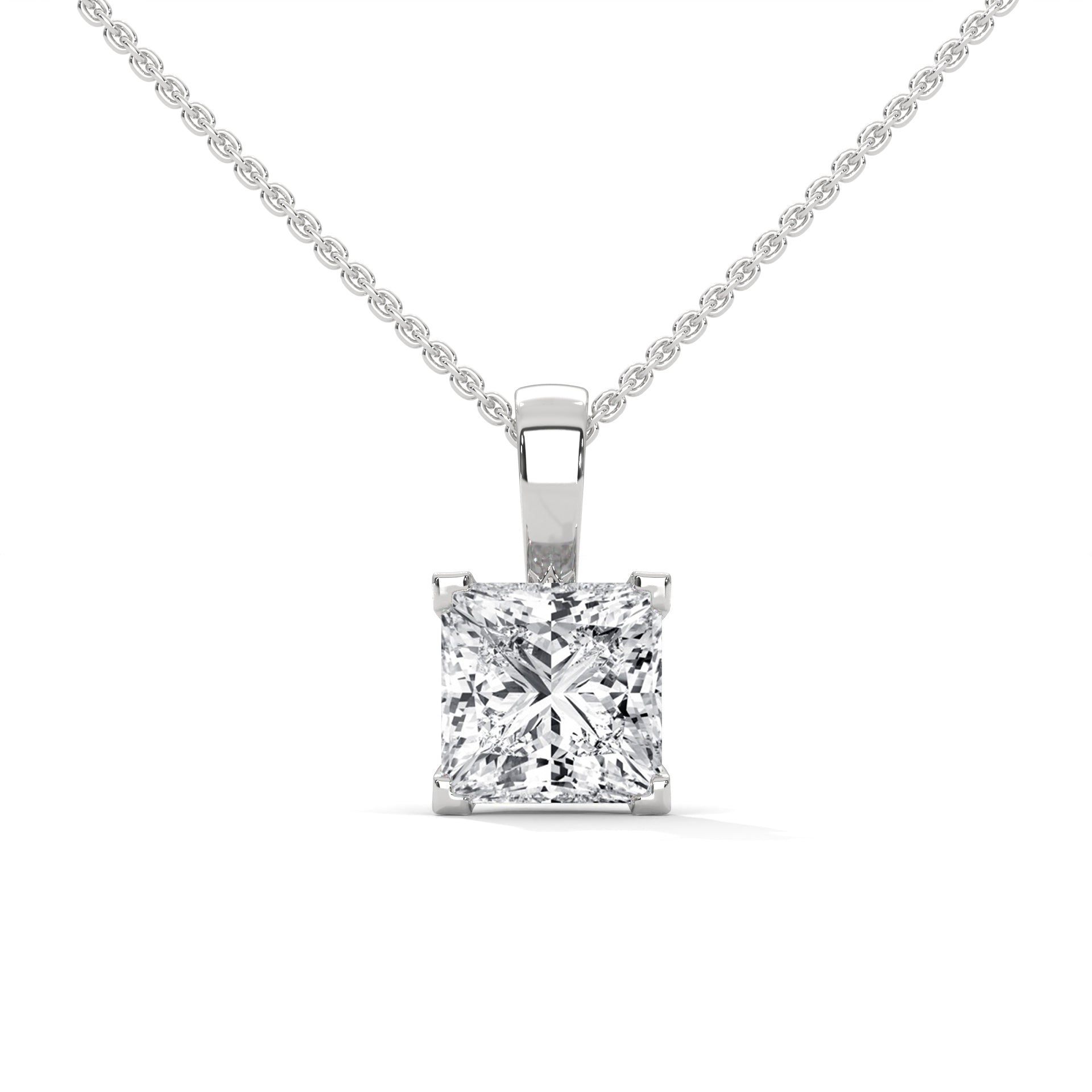 2 CARAT PRINCESS SOLITAIRE PENDENT