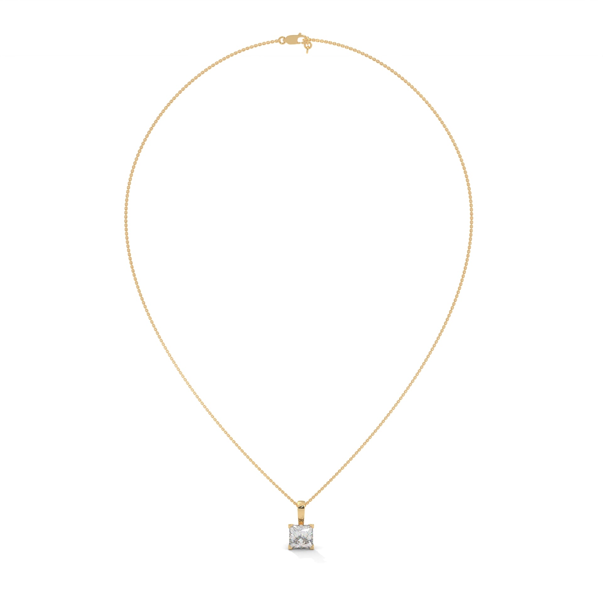 2 CARAT PRINCESS SOLITAIRE PENDENT