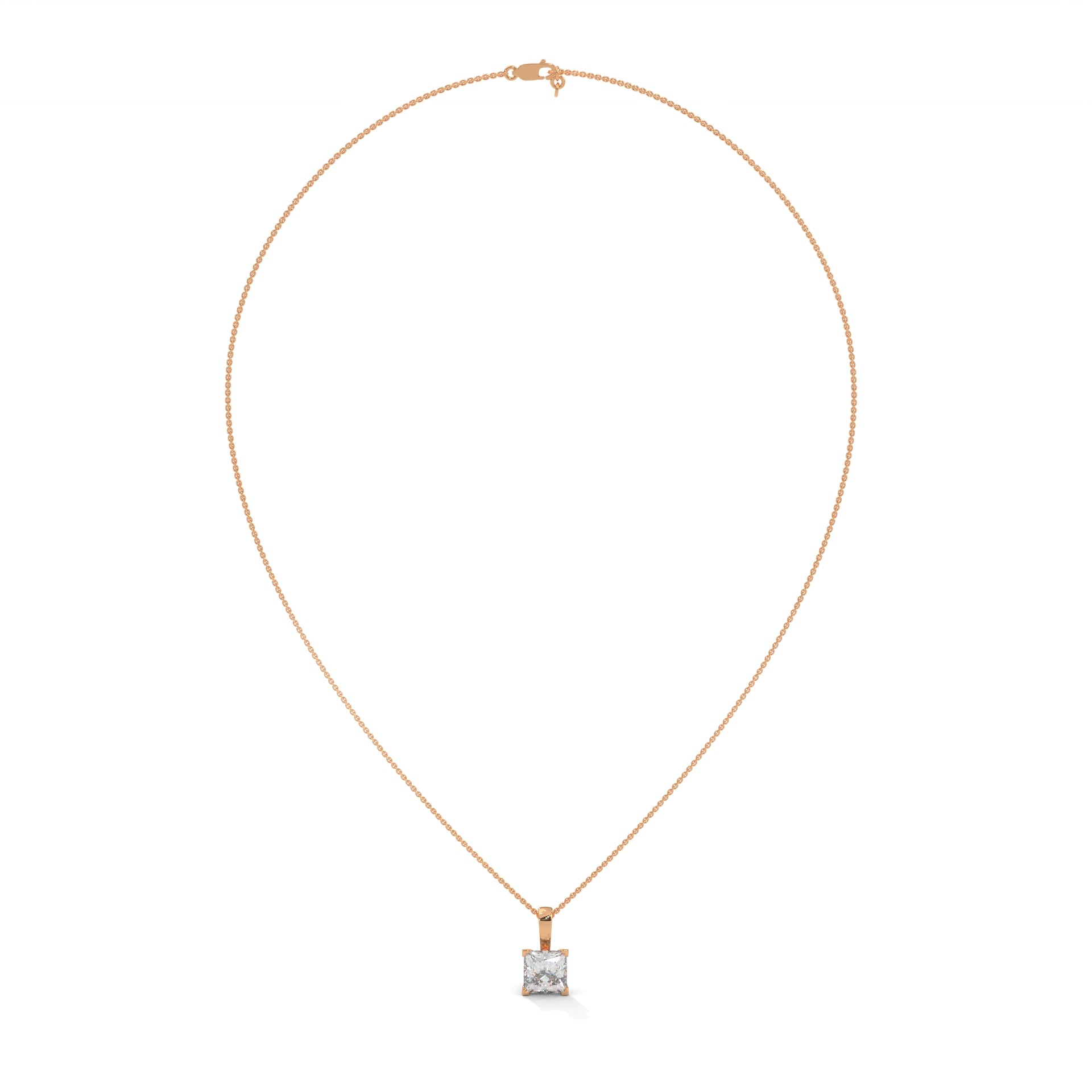 2 CARAT PRINCESS SOLITAIRE PENDENT