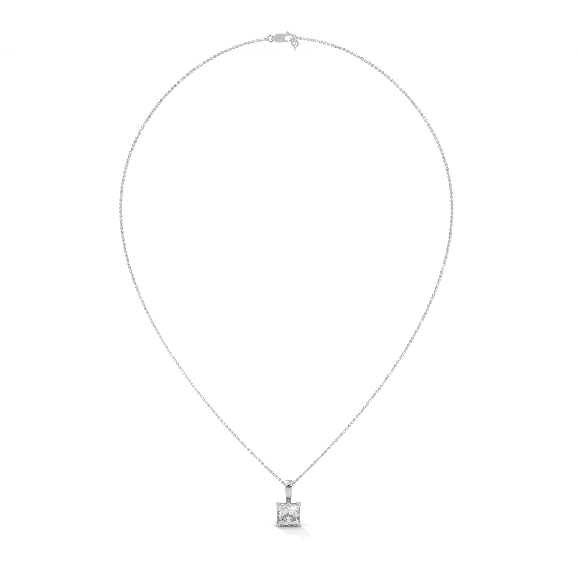 2 CARAT PRINCESS SOLITAIRE PENDENT