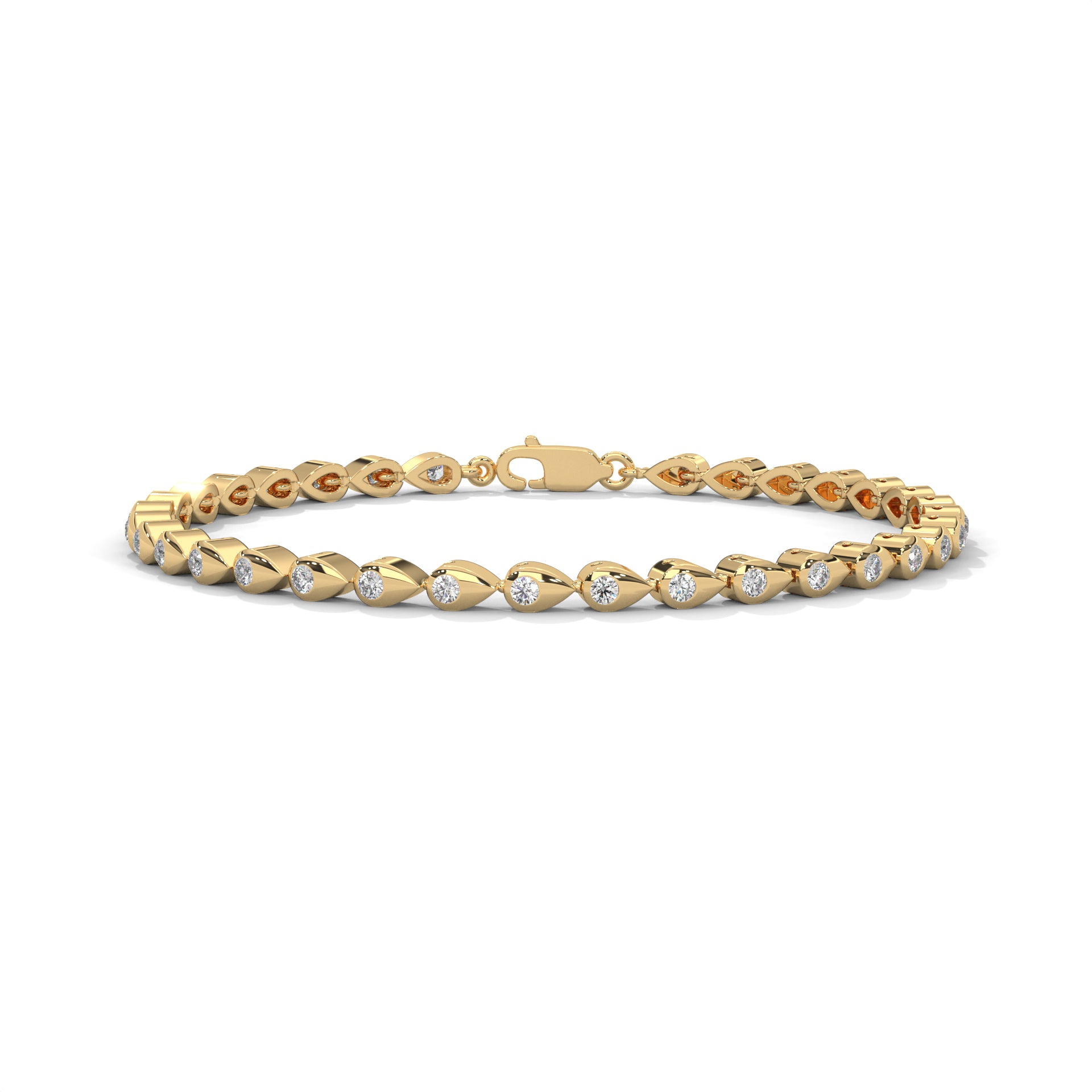 The Weston Round unique Style Flus Tennis Bracelet