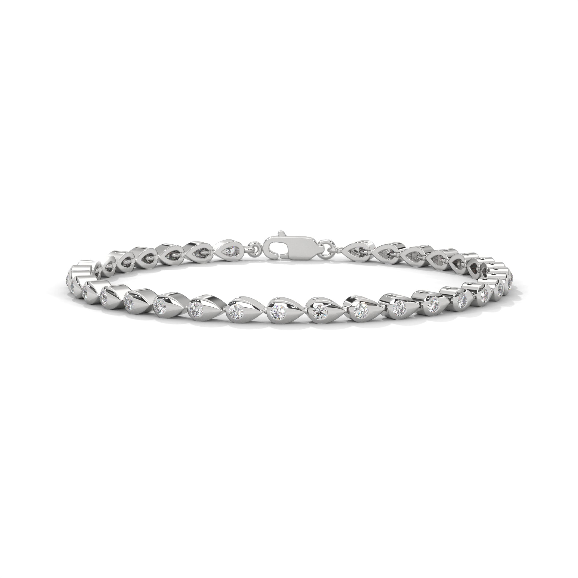 The Weston Round unique Style Flus Tennis Bracelet