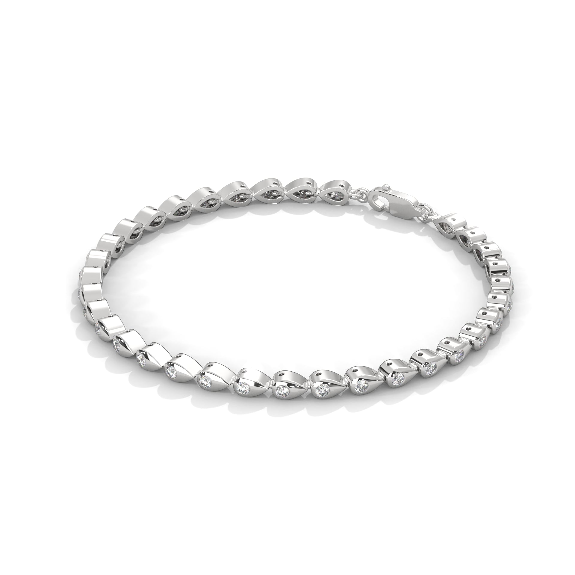 The Weston Round unique Style Flus Tennis Bracelet