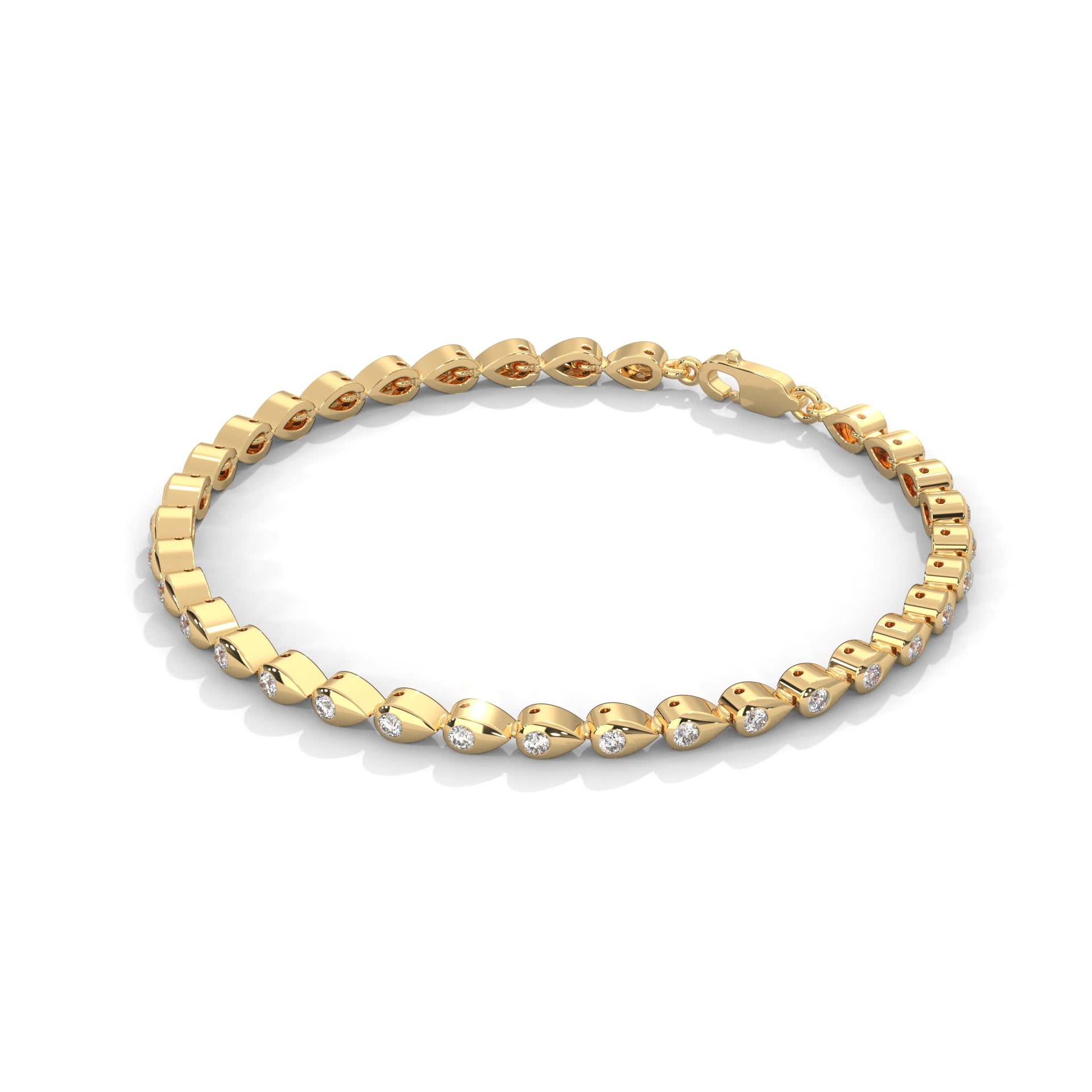 The Weston Round unique Style Flus Tennis Bracelet