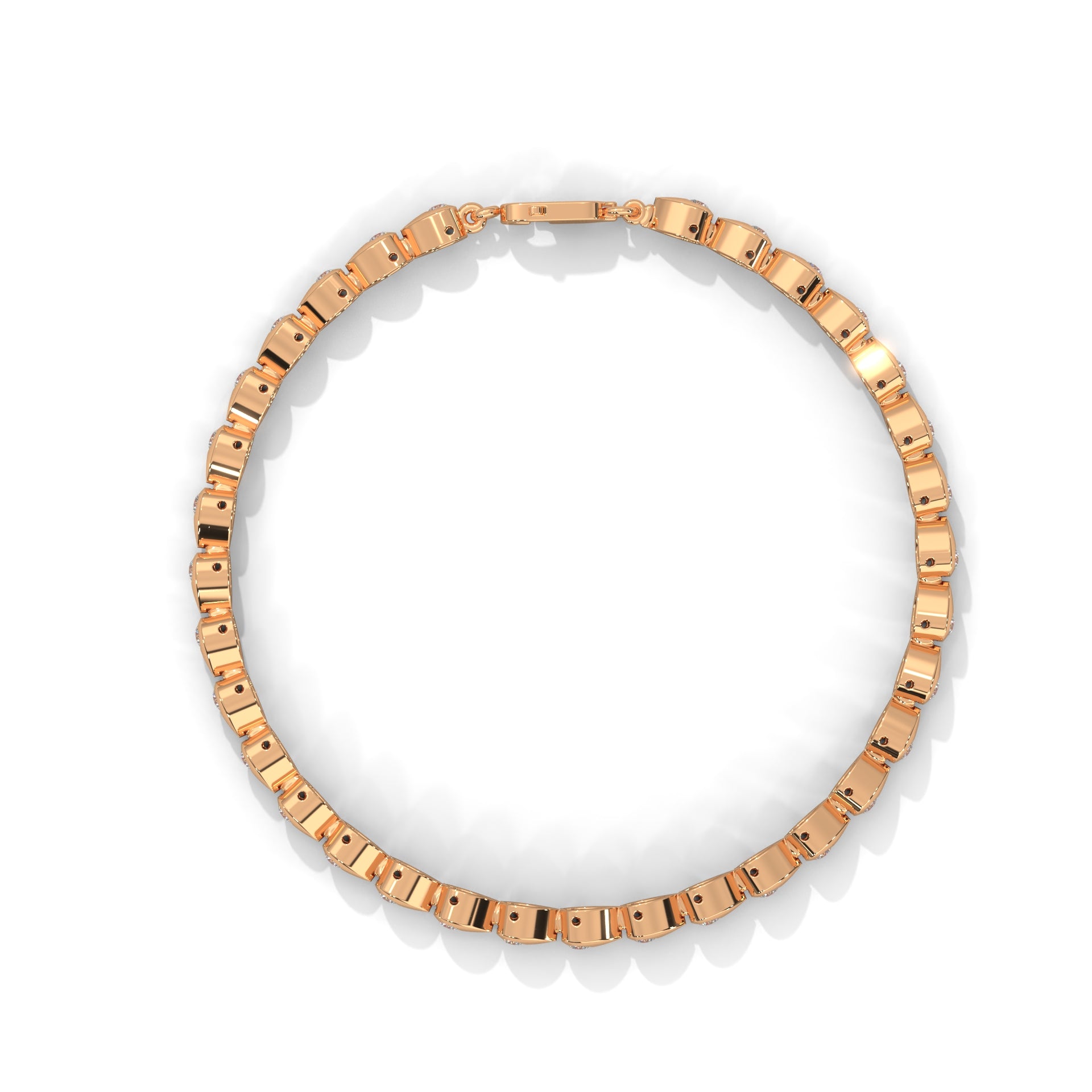 The Weston Round unique Style Flus Tennis Bracelet