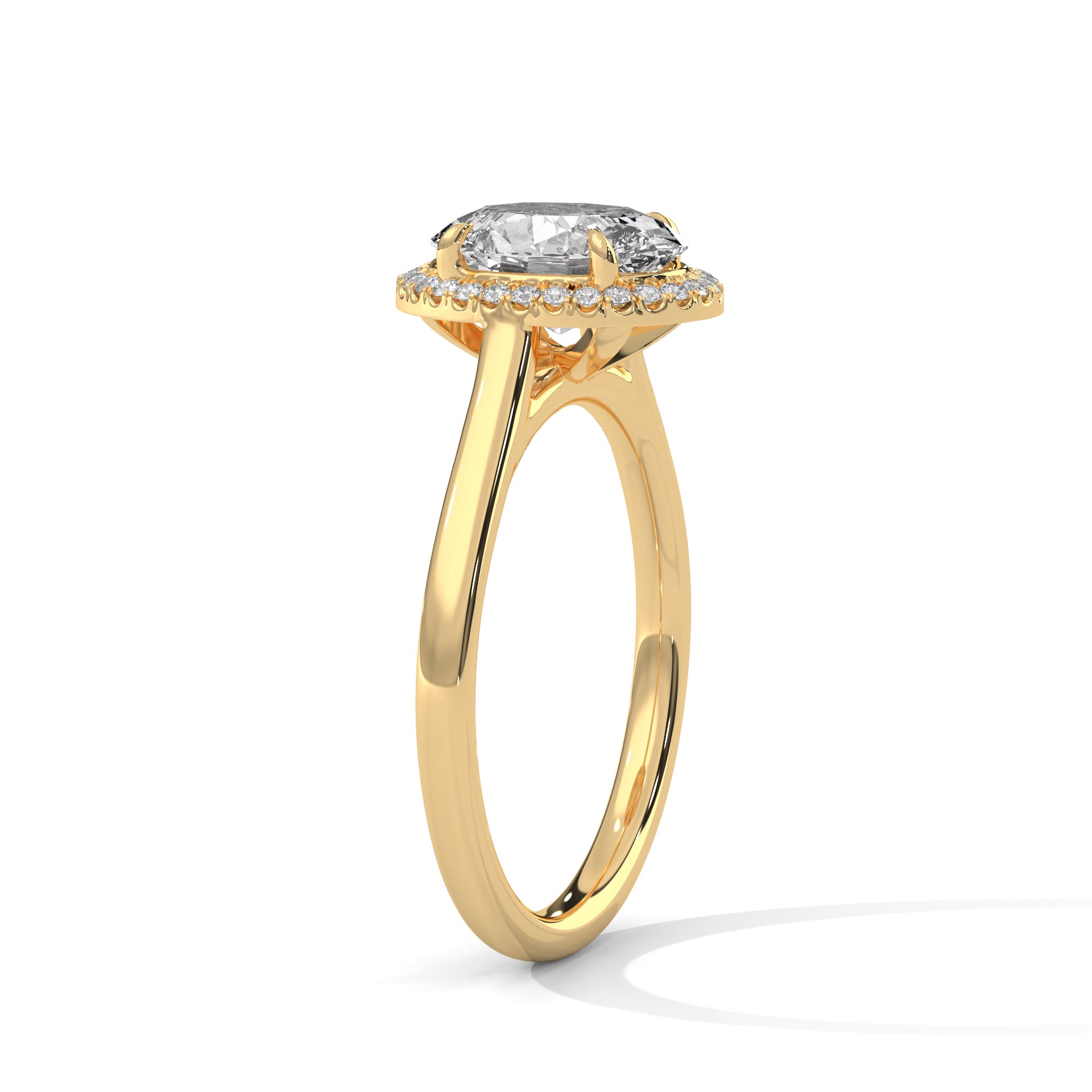 2 CARAT LAB GROWN DIAMOND OVAL SHAPE WITH HALO ENDLESS RING