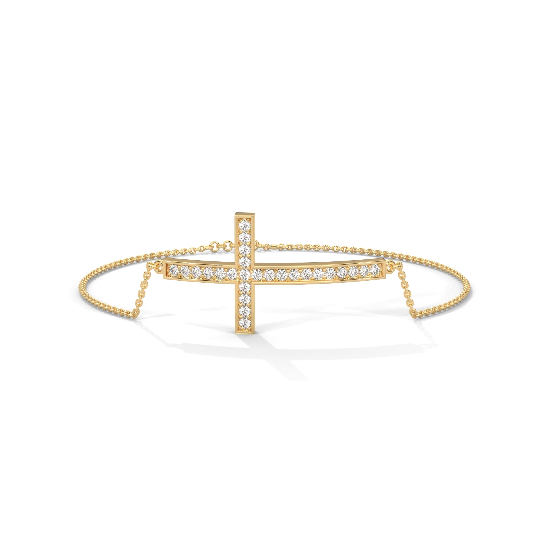 Divine Elegance Cross Lab Grown Diamond Bracelet