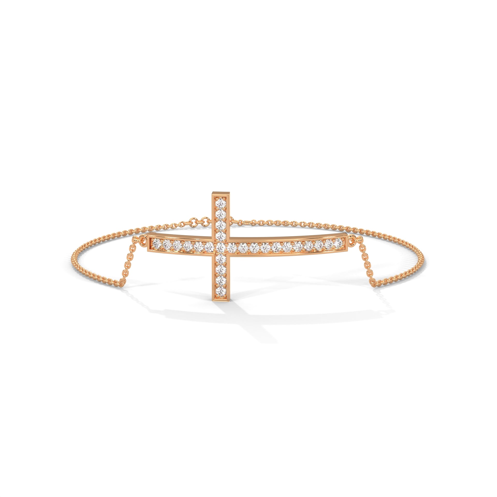 Divine Elegance Cross Lab Grown Diamond Bracelet
