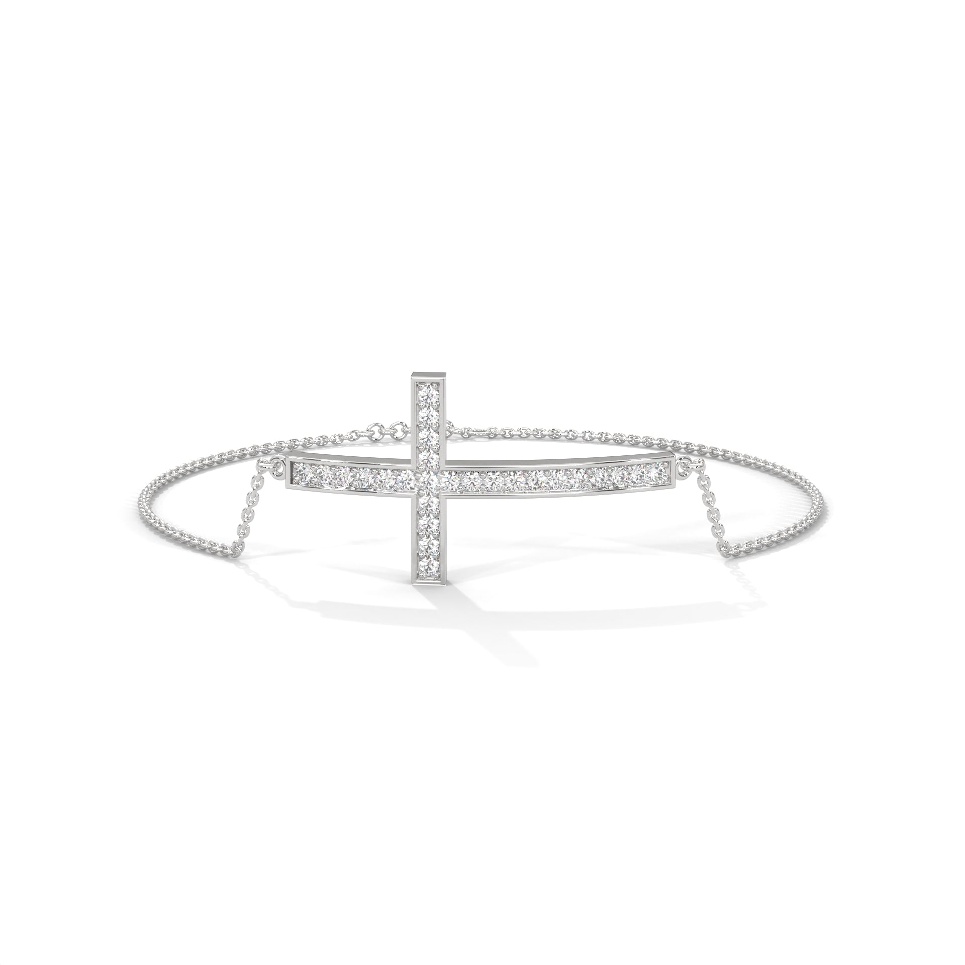 Divine Elegance Cross Lab Grown Diamond Bracelet