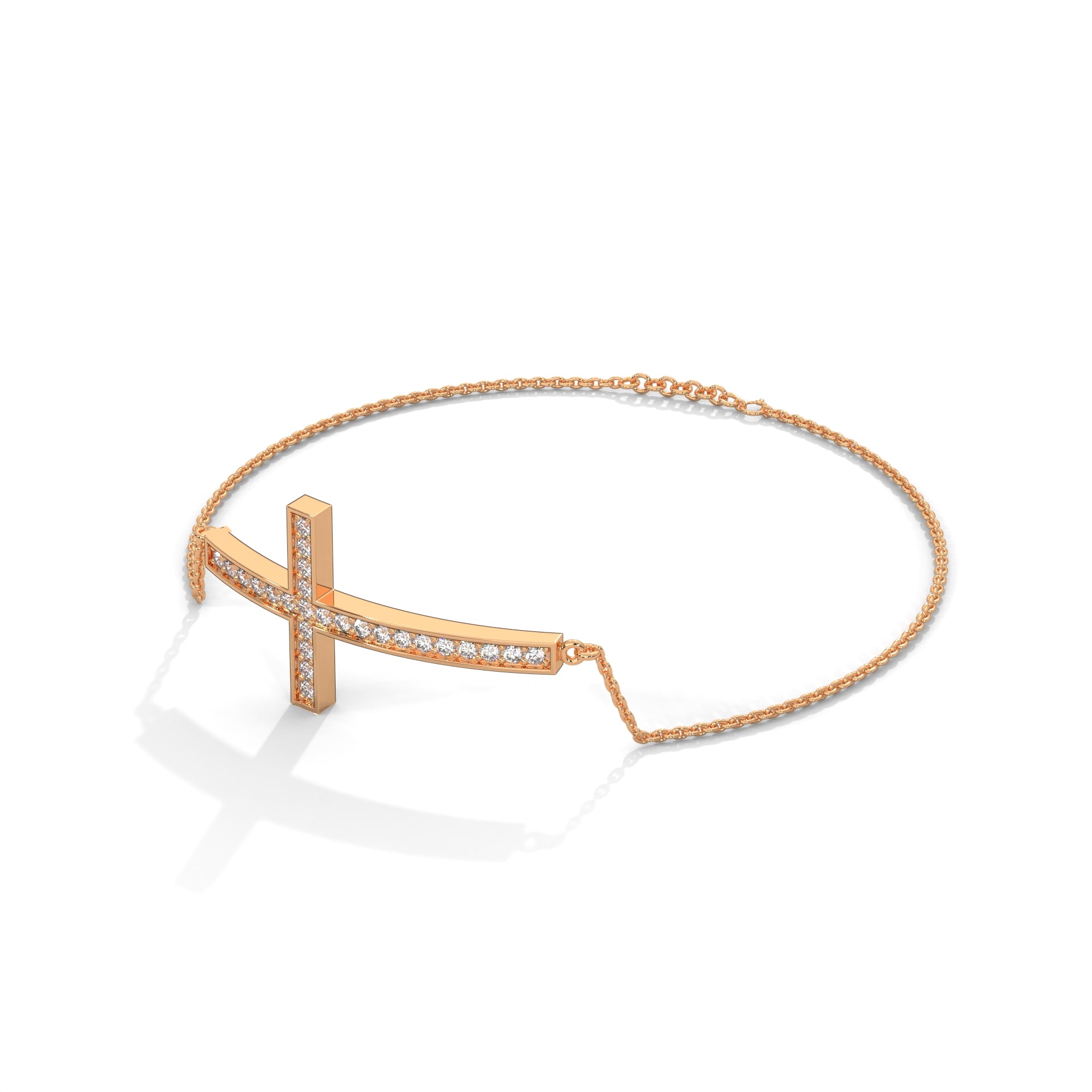 Divine Elegance Cross Lab Grown Diamond Bracelet