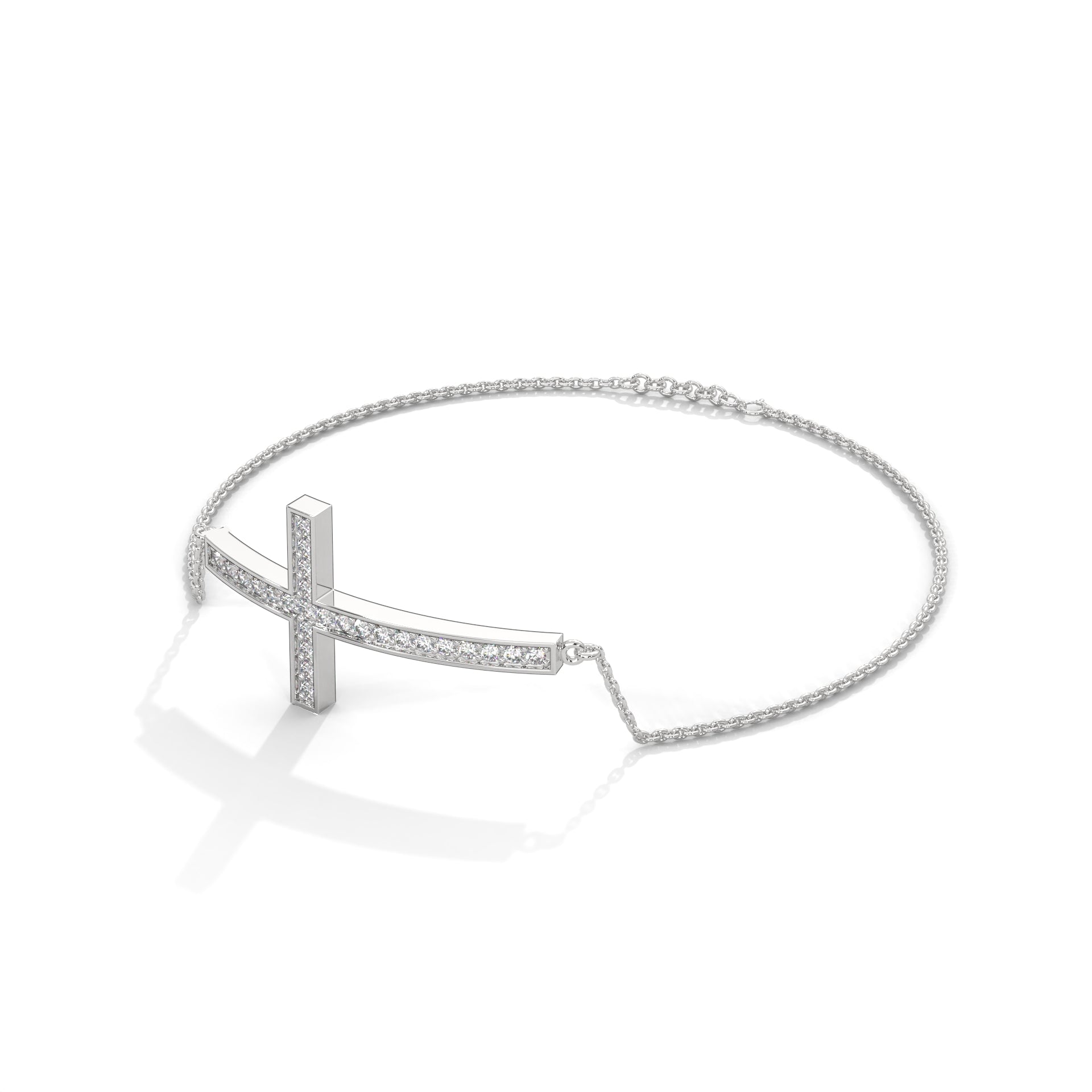 Divine Elegance Cross Lab Grown Diamond Bracelet
