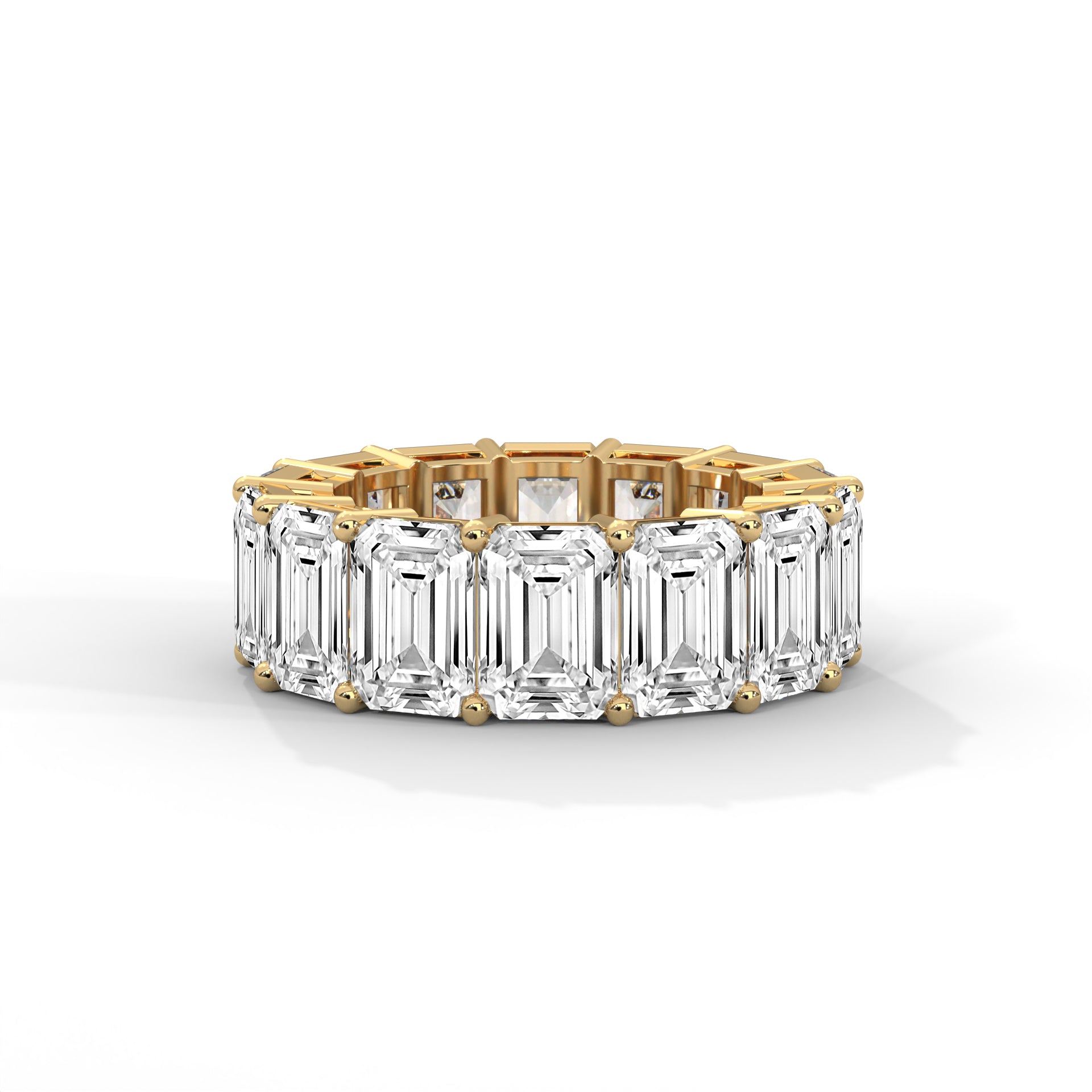 EMERALD SHAPE ETERNITY RING