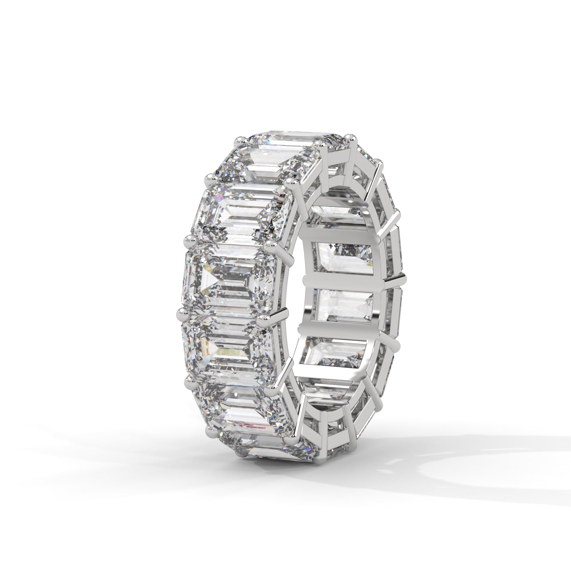 EMERALD SHAPE ETERNITY RING