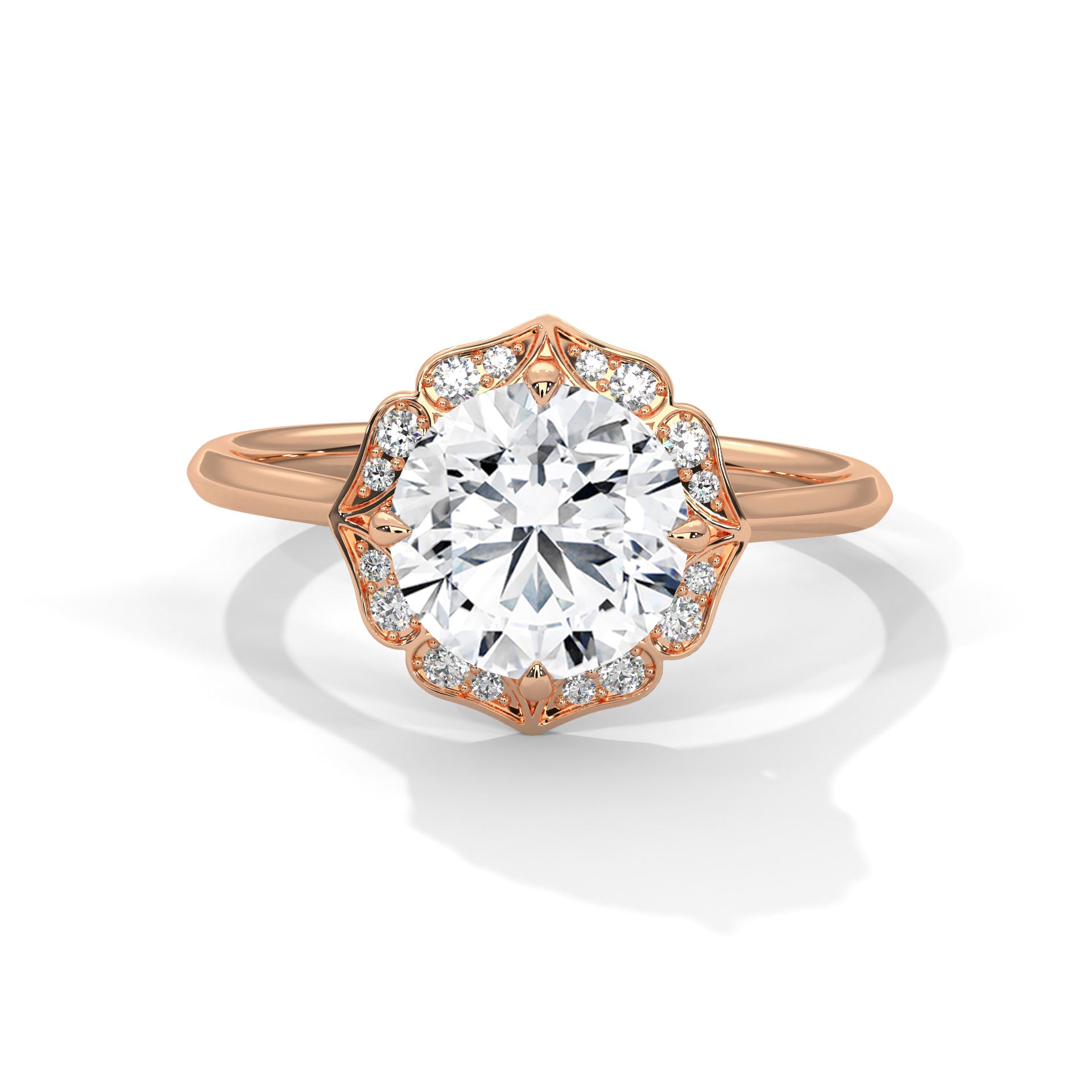 1 CARAT VINTAGE LAB GROWN SOLITAIRE ENGAGEMENT RING