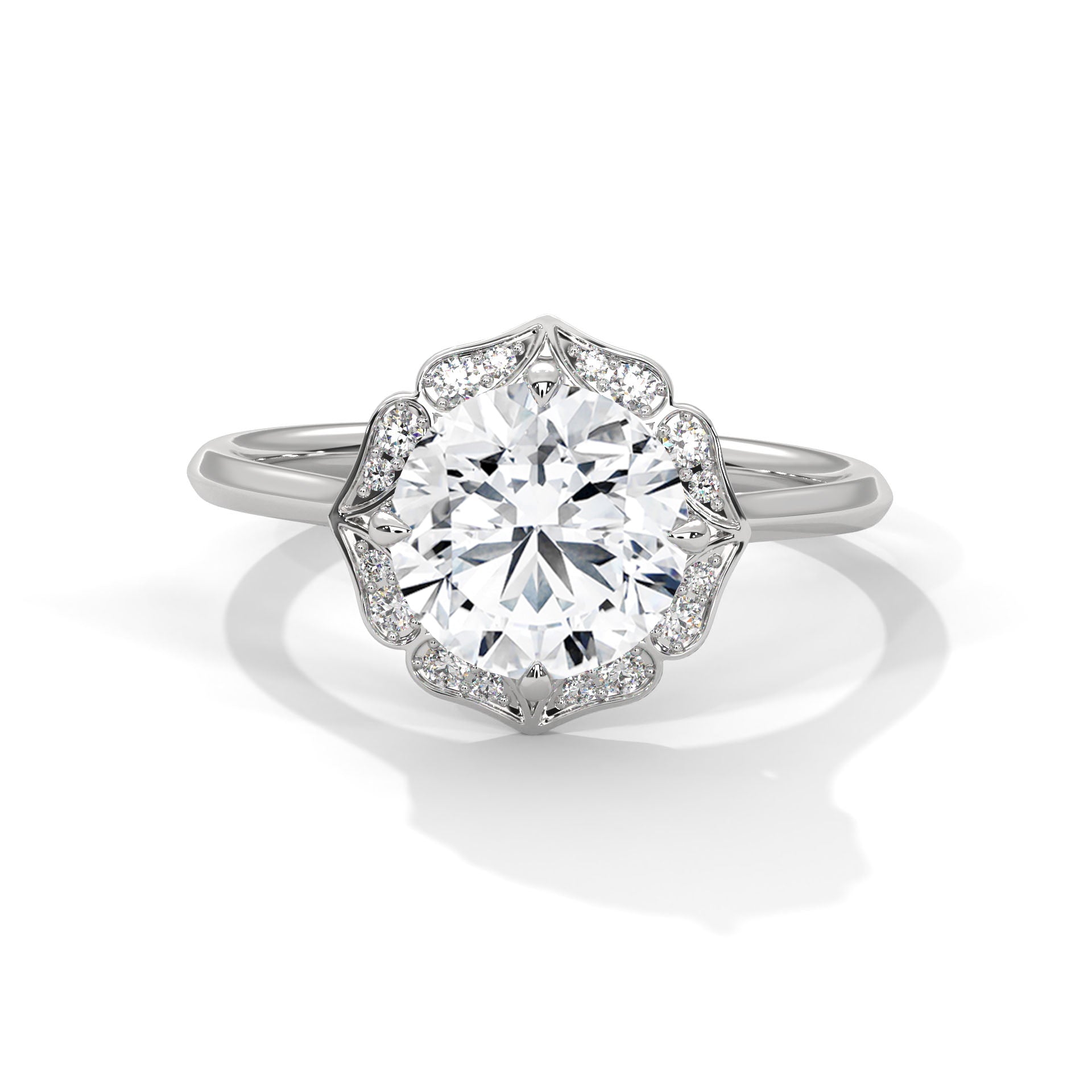 1 CARAT VINTAGE LAB GROWN SOLITAIRE ENGAGEMENT RING