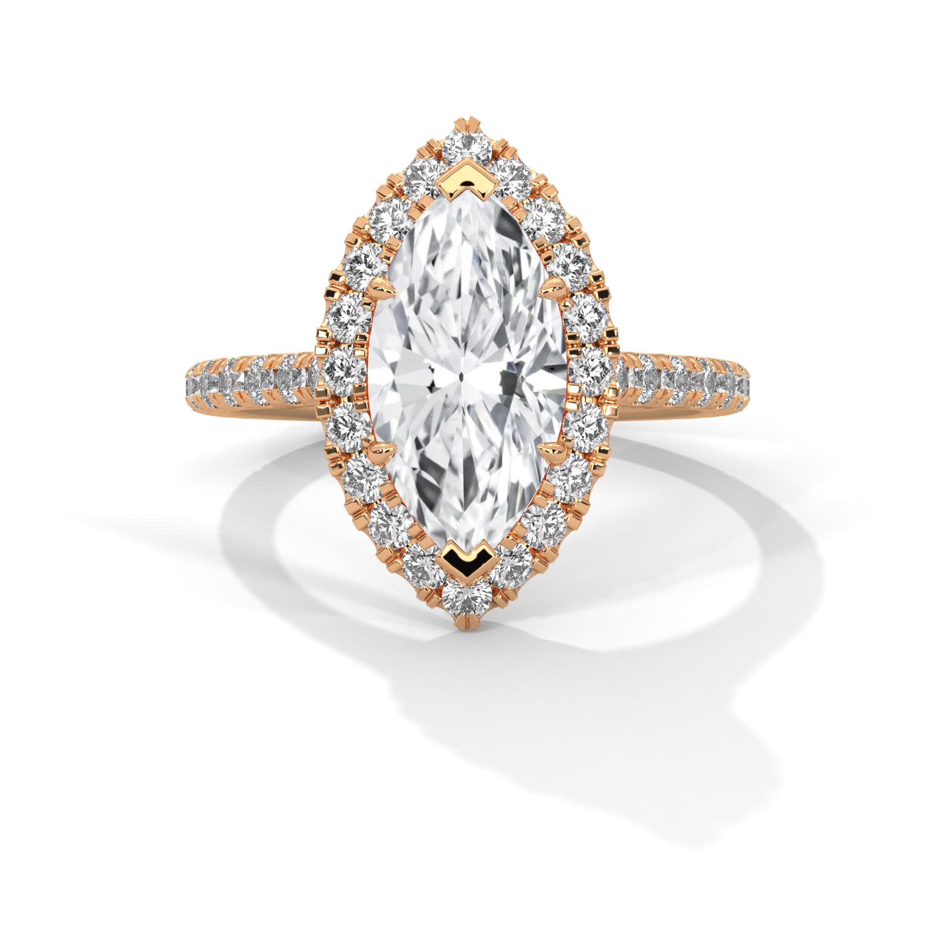 2 CARAT MARQUISE SHAPE WITH HALO ENGAGEMENT RING