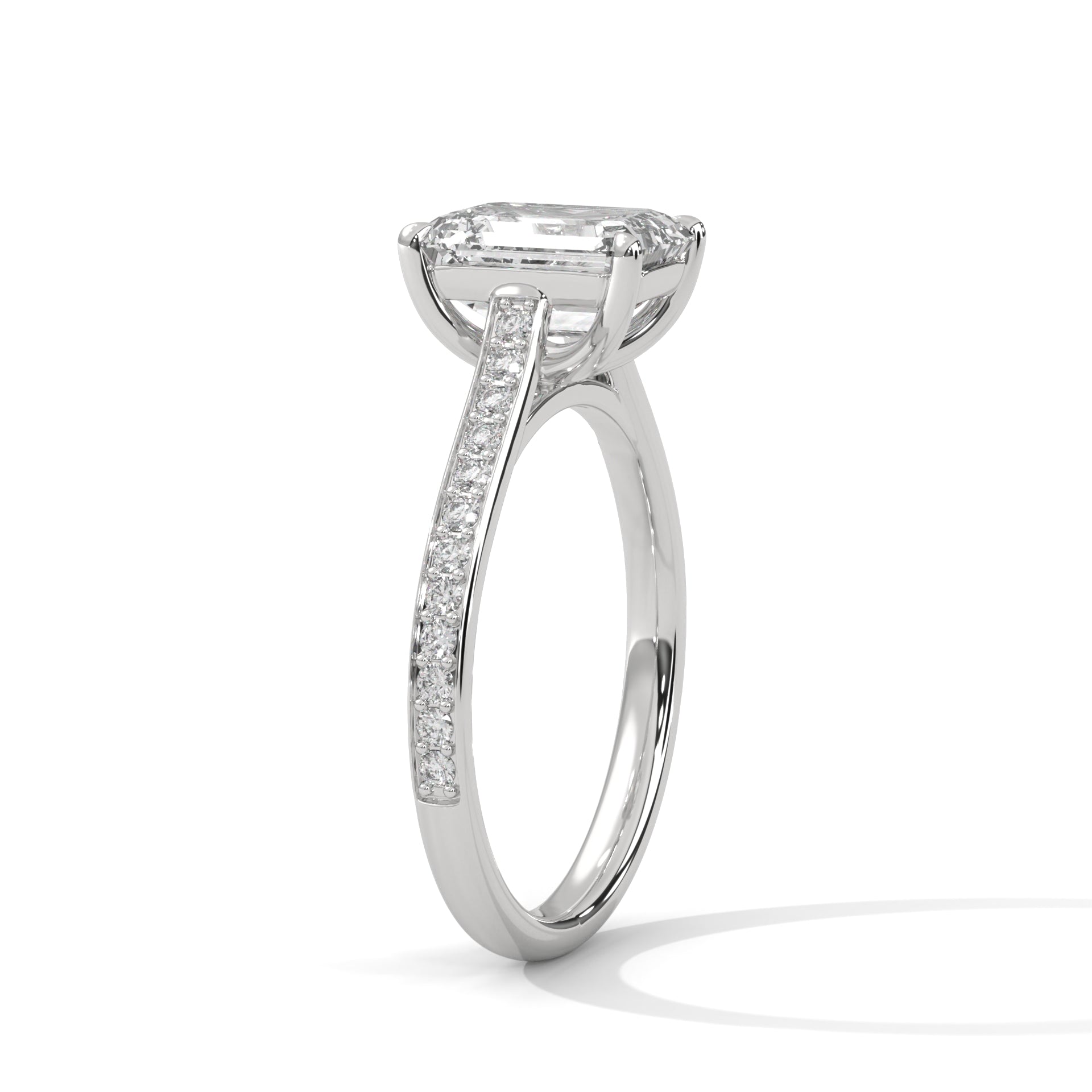 2 CARAT EMERALD SHAPE DIAMOND RING