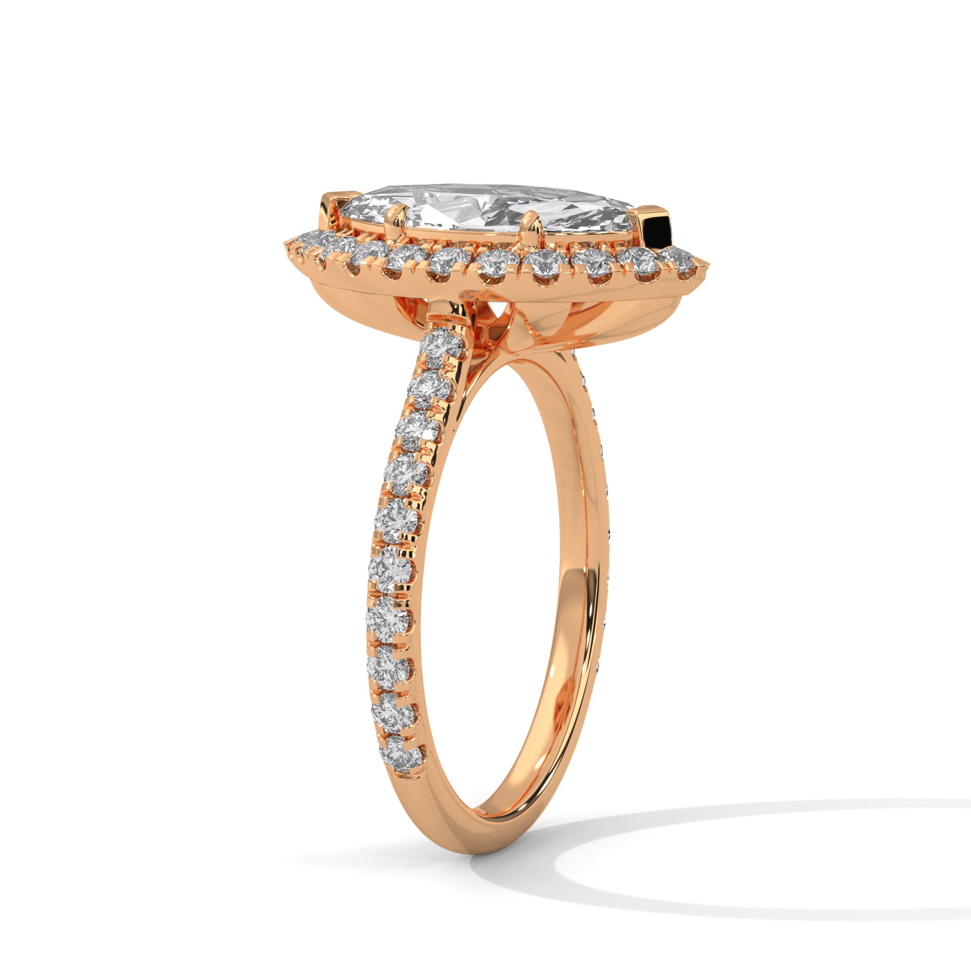2 CARAT MARQUISE SHAPE WITH HALO ENGAGEMENT RING