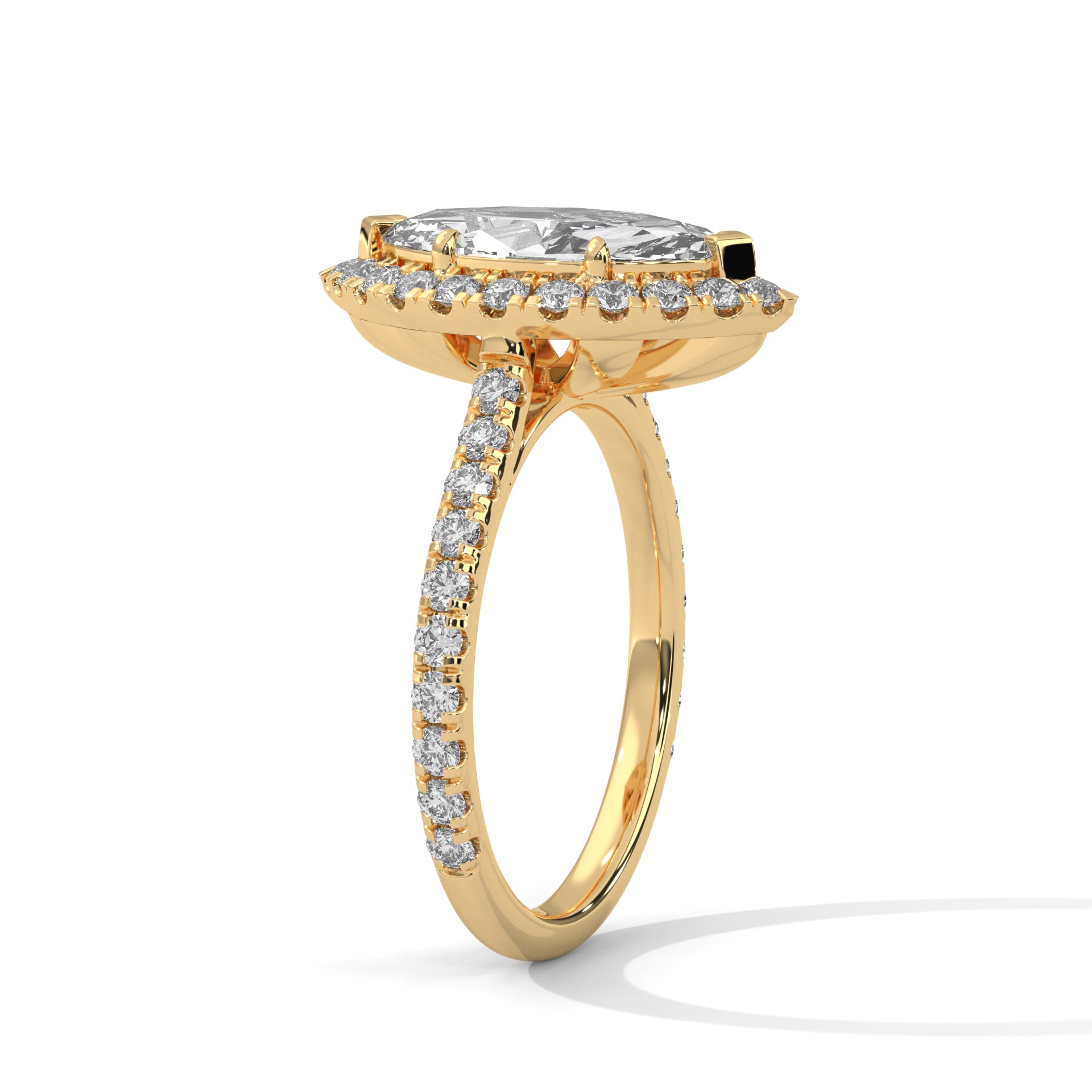 2 CARAT MARQUISE SHAPE WITH HALO ENGAGEMENT RING