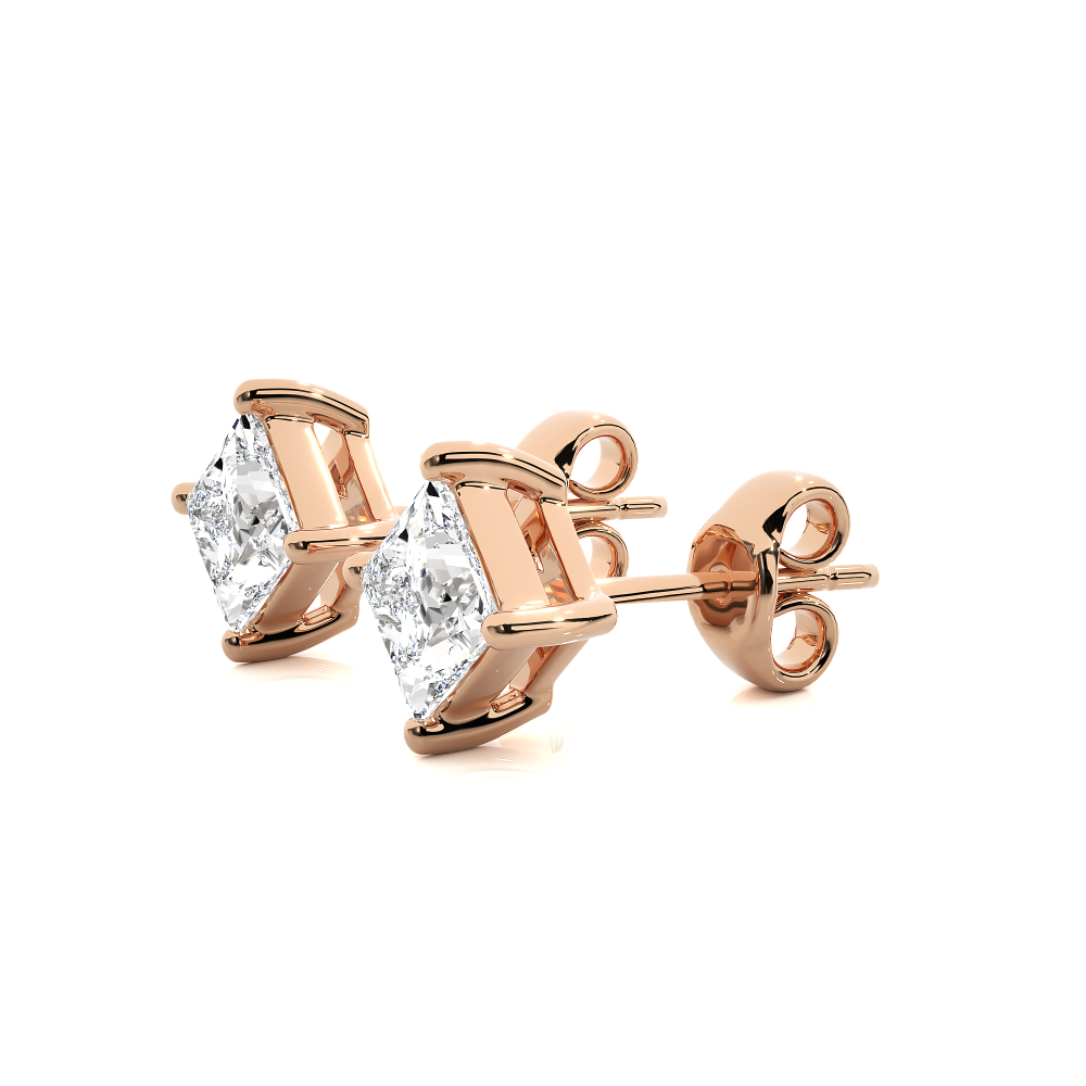 1 - 1 Carat Princess cut Earring Tops | ATYANTA JEWELS