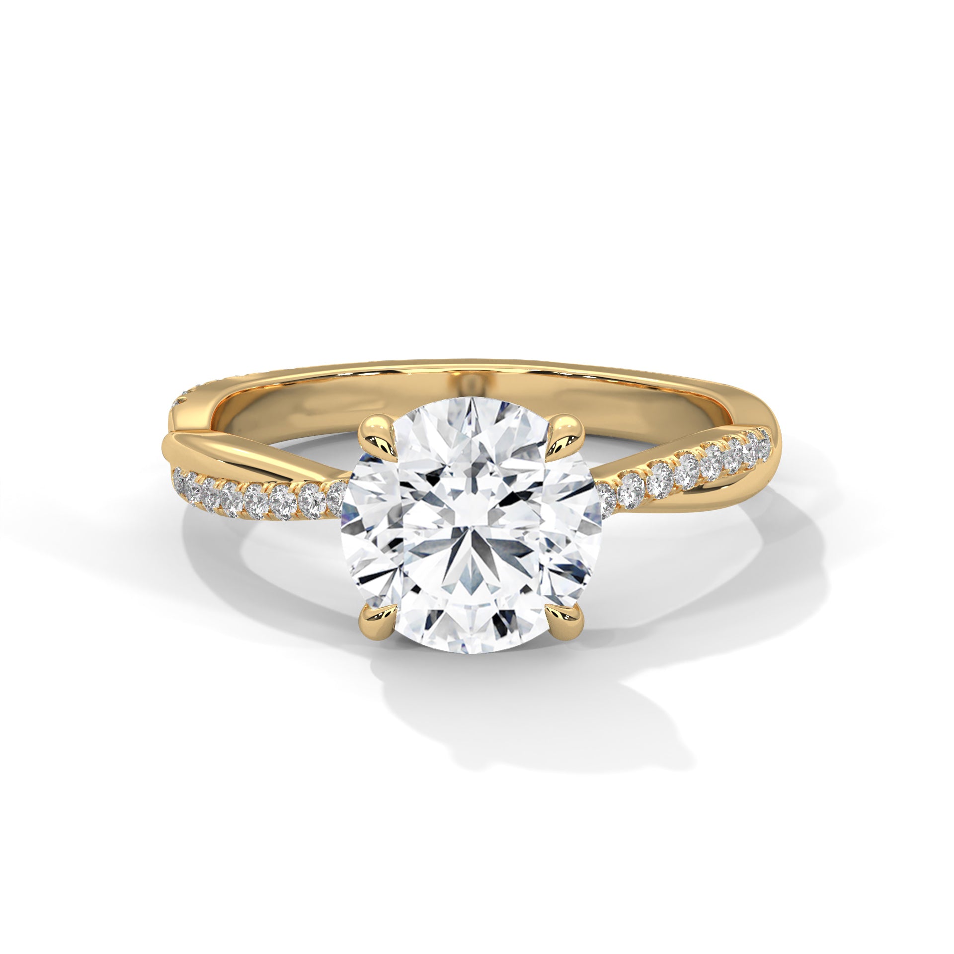 1.00 carat Diamond Pavé Twist Engagement Ring