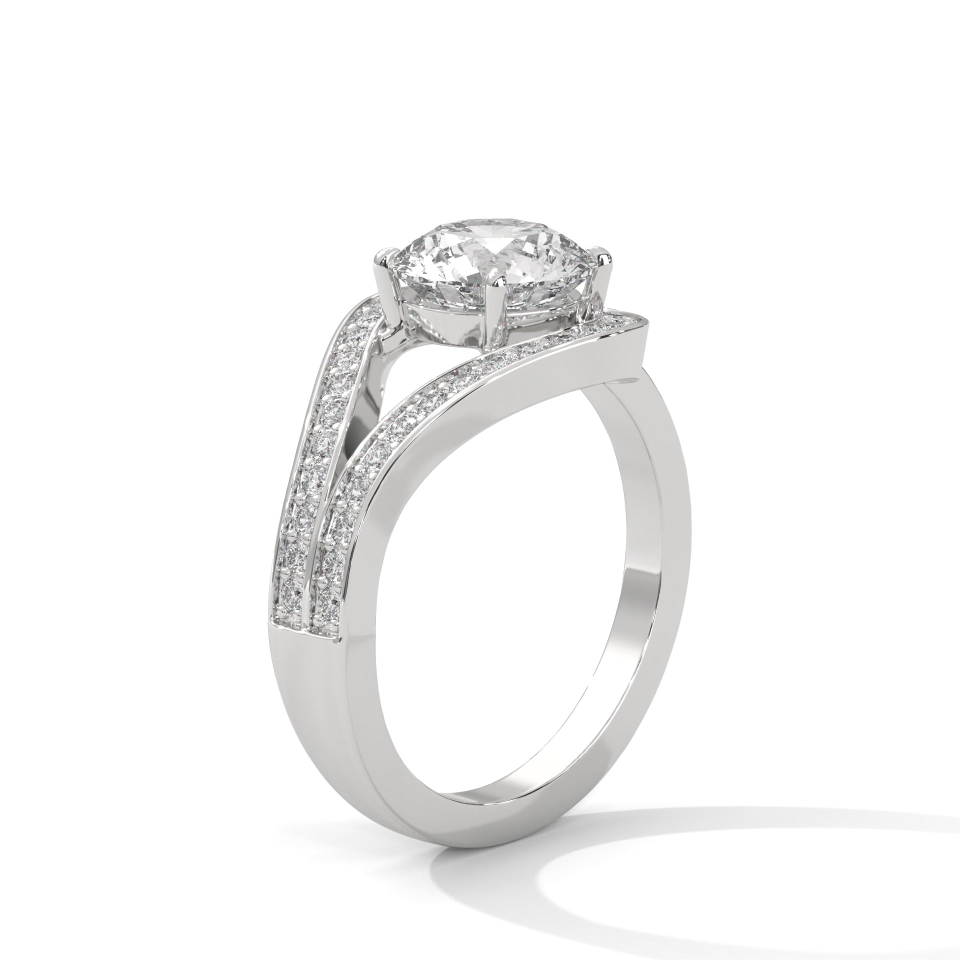 Elevate your elegance with our stunning unique round-shaped diamond ring