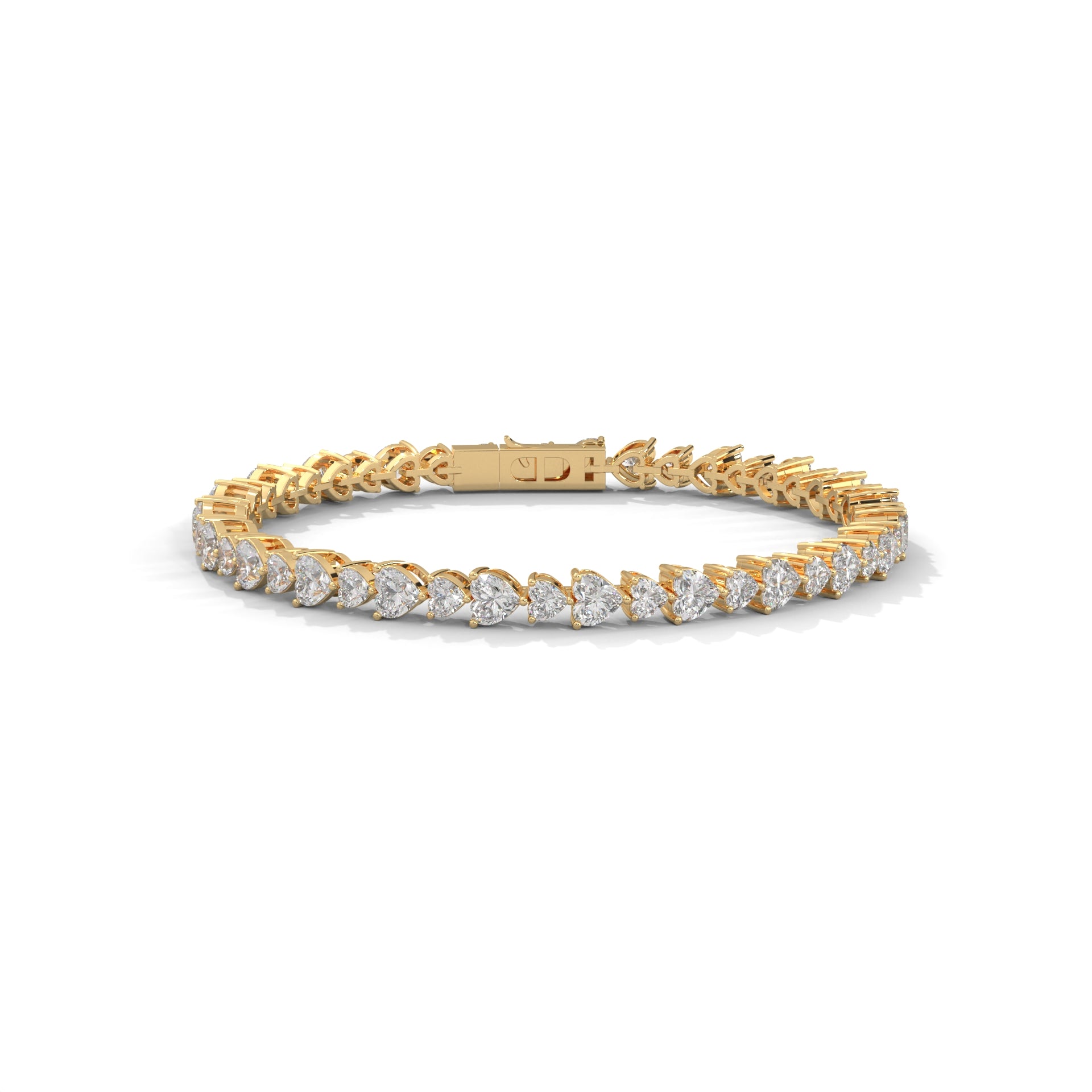 Heart Shape Lab Grown Diamond Bracelet