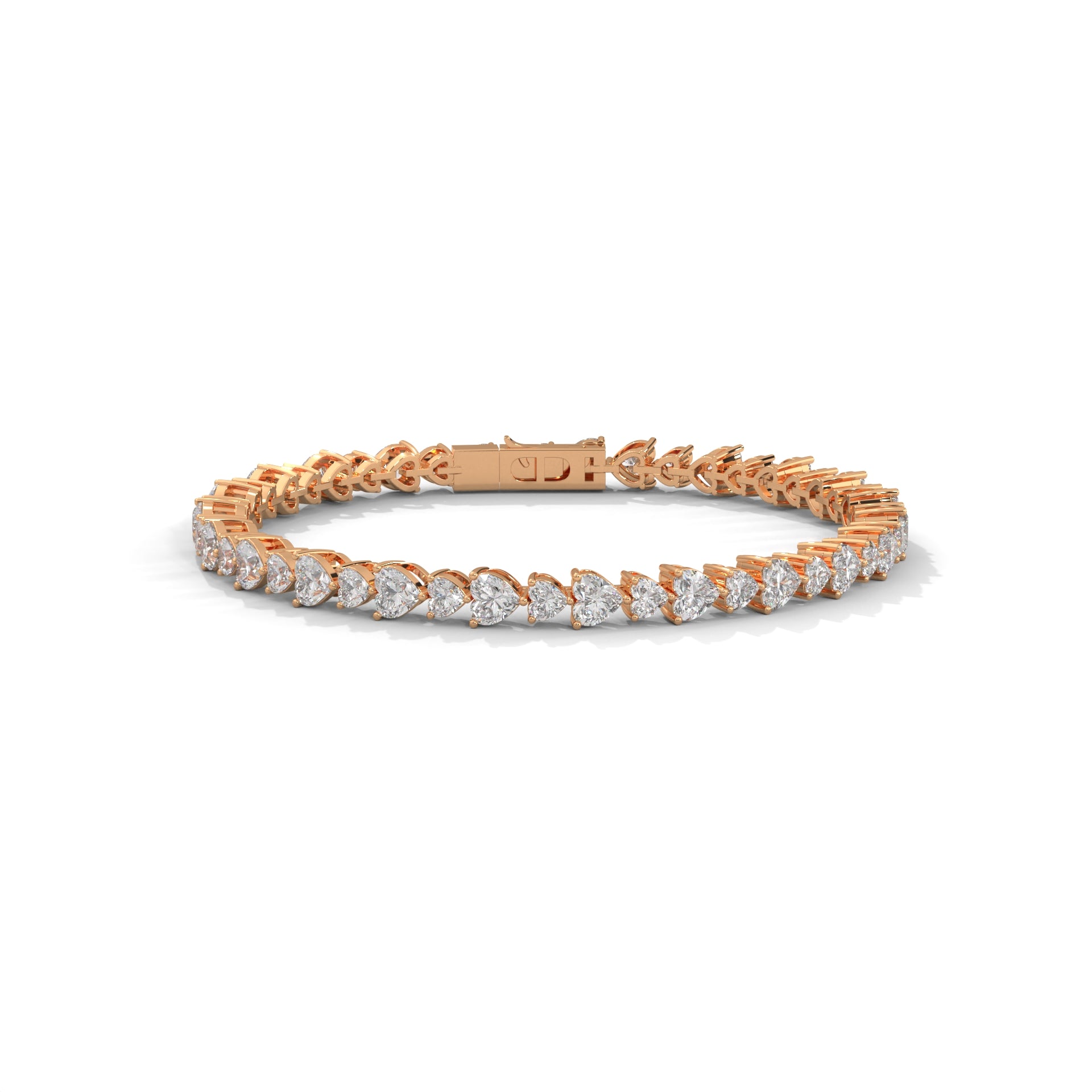 Heart Shape Lab Grown Diamond Bracelet