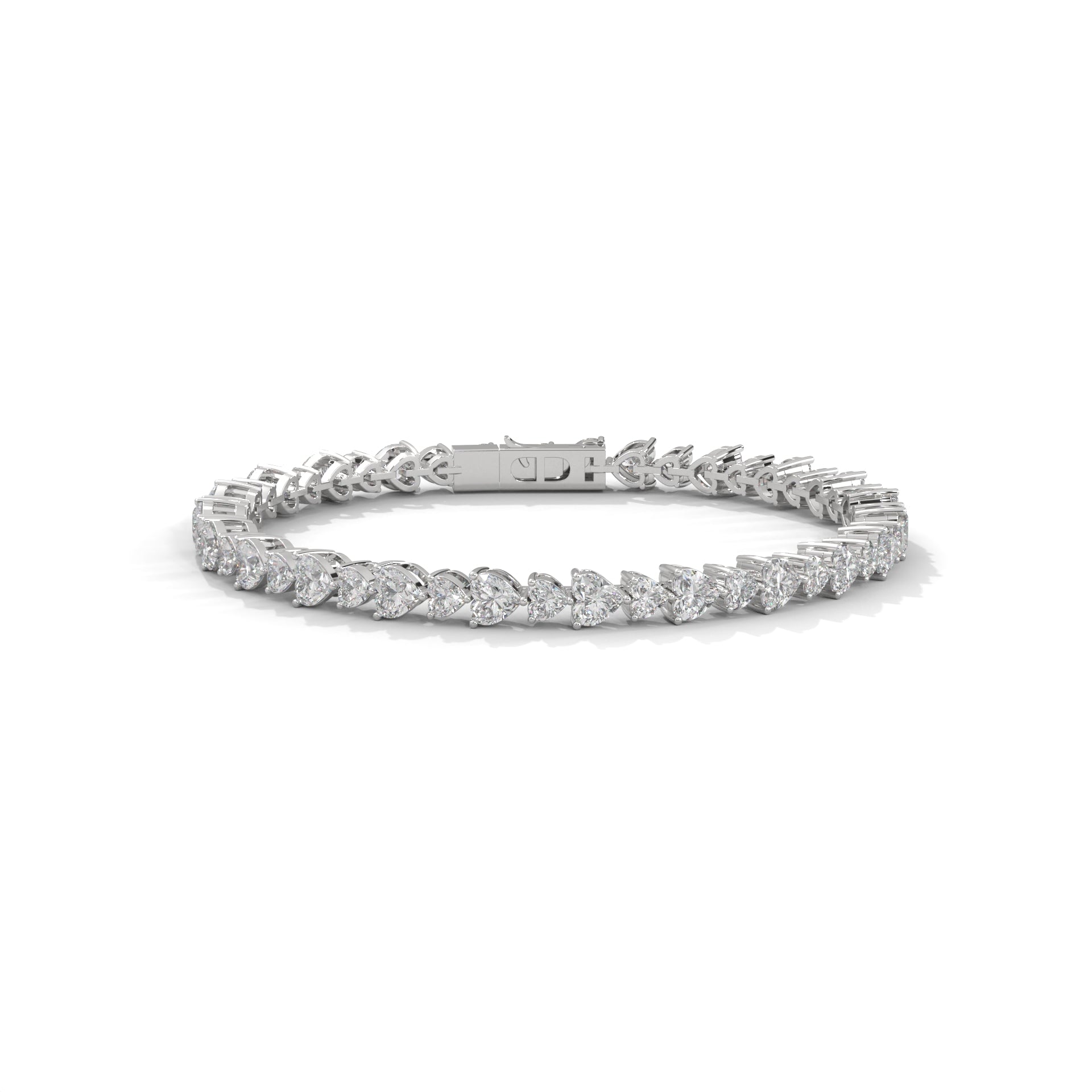 Heart Shape Lab Grown Diamond Bracelet