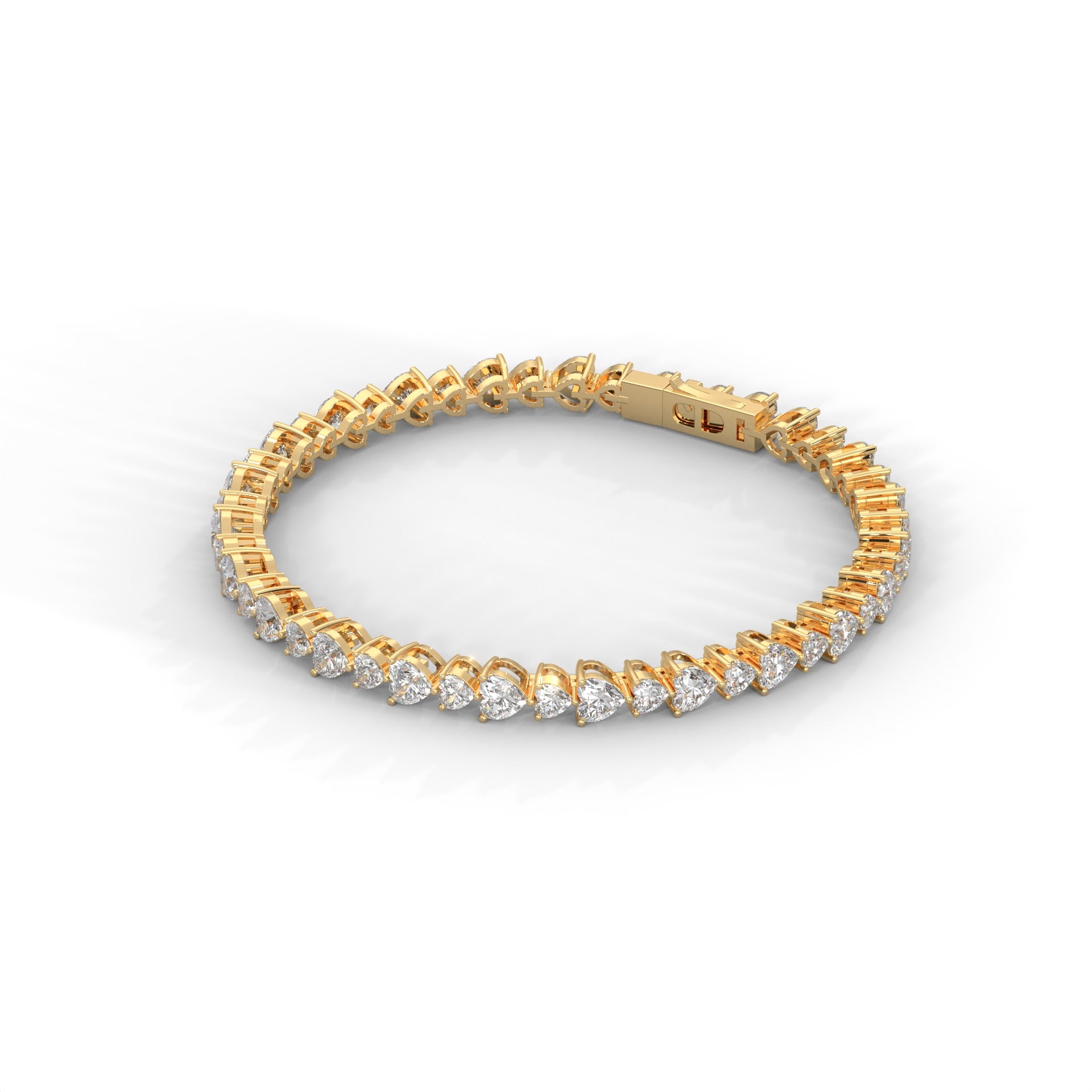 Heart Shape Lab Grown Diamond Bracelet