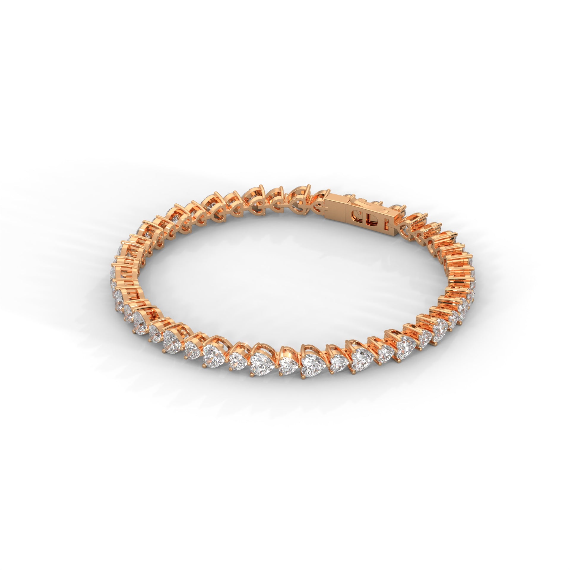 Heart Shape Lab Grown Diamond Bracelet