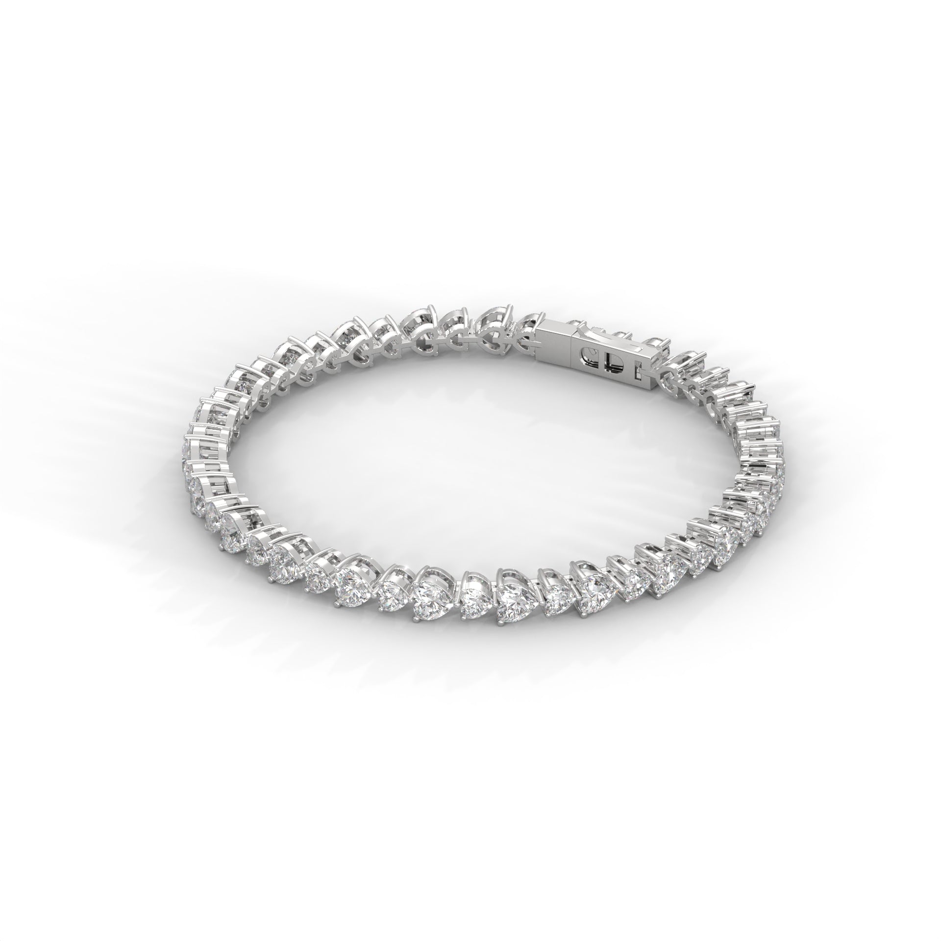 Heart Shape Lab Grown Diamond Bracelet
