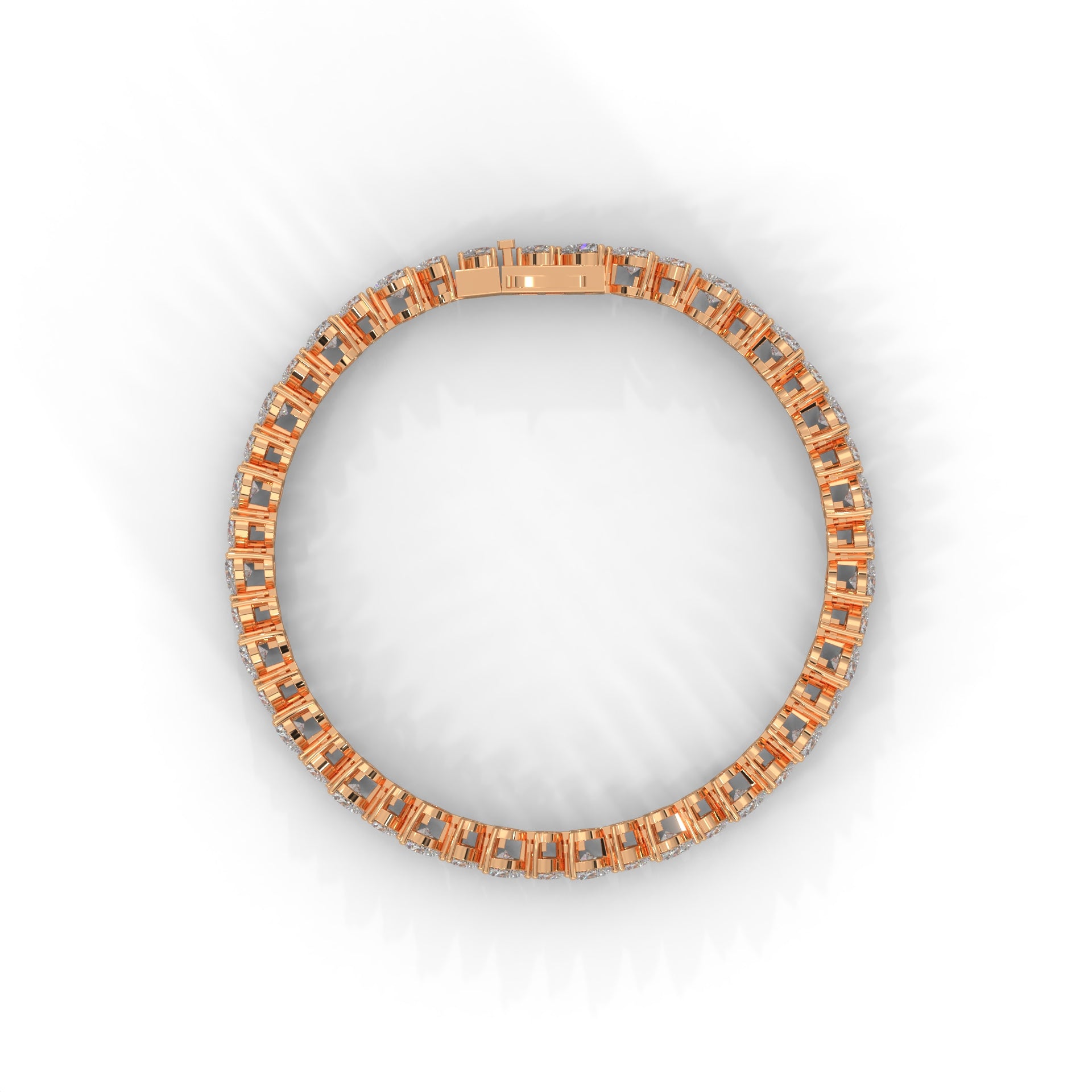 Heart Shape Lab Grown Diamond Bracelet