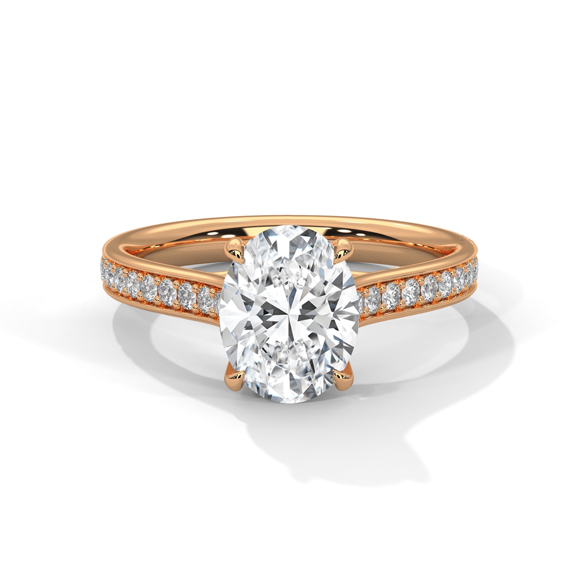 1.5 carat Labgrown Diamond Oval Shape Ring