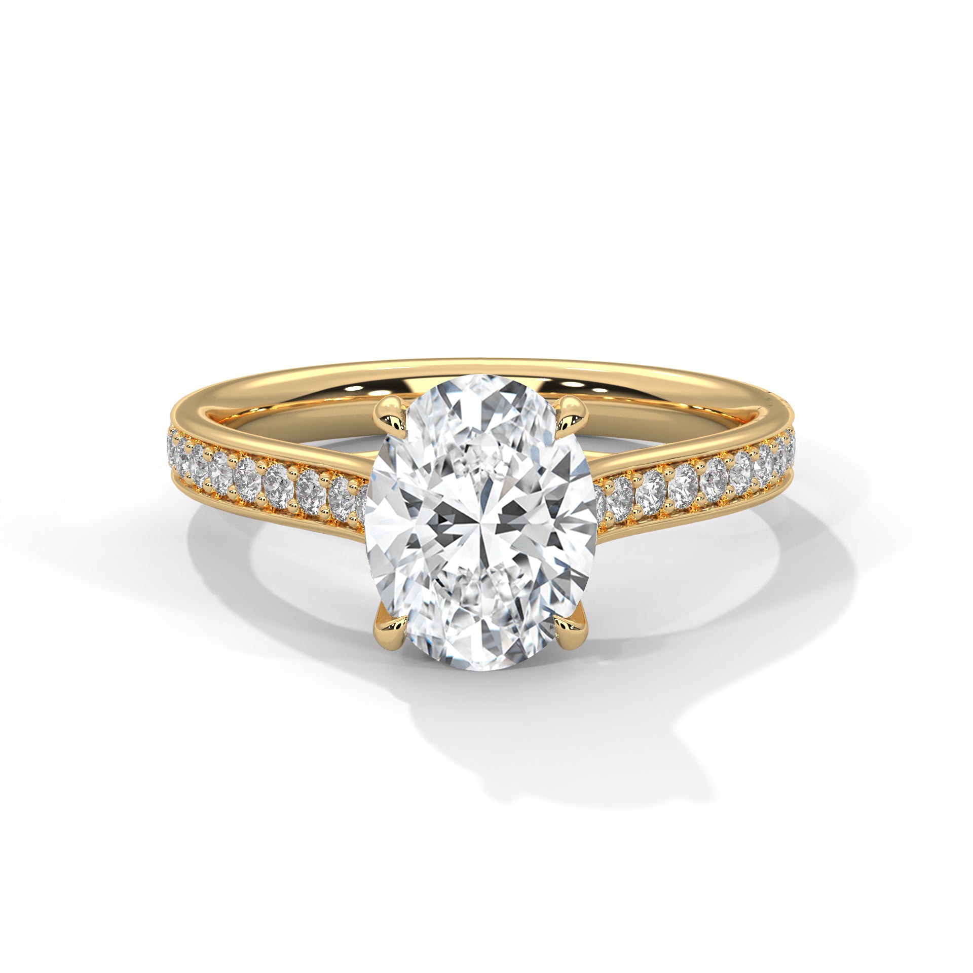 1.5 carat Labgrown Diamond Oval Shape Ring
