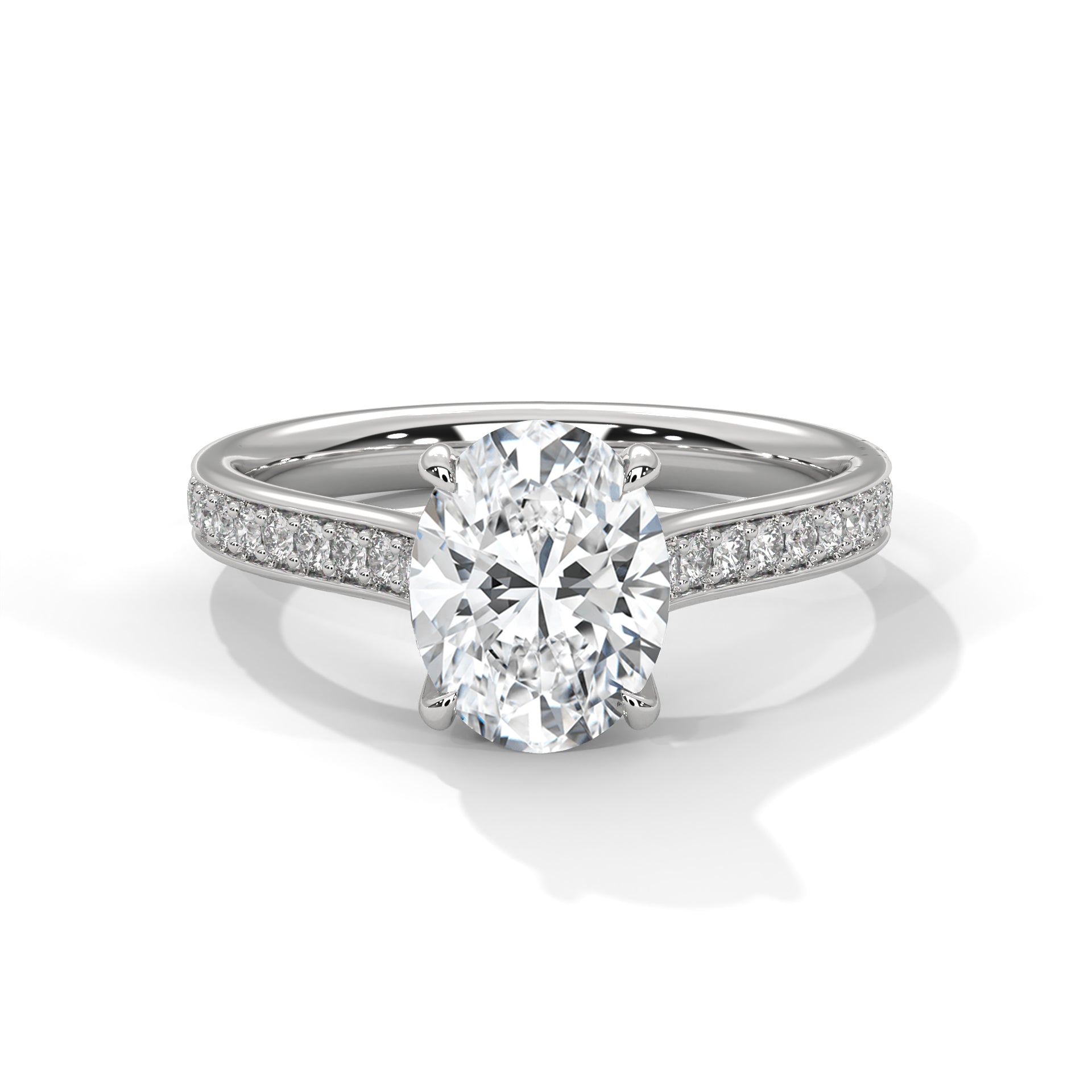1.5 carat Labgrown Diamond Oval Shape Ring